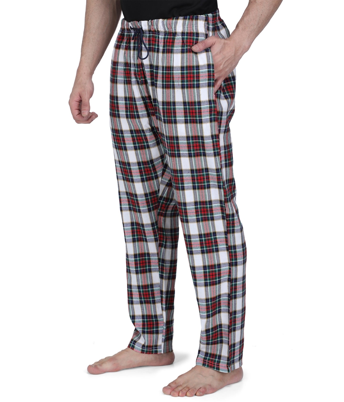 Semantic Men's Green & Red Checks Pyjamas - Semantic