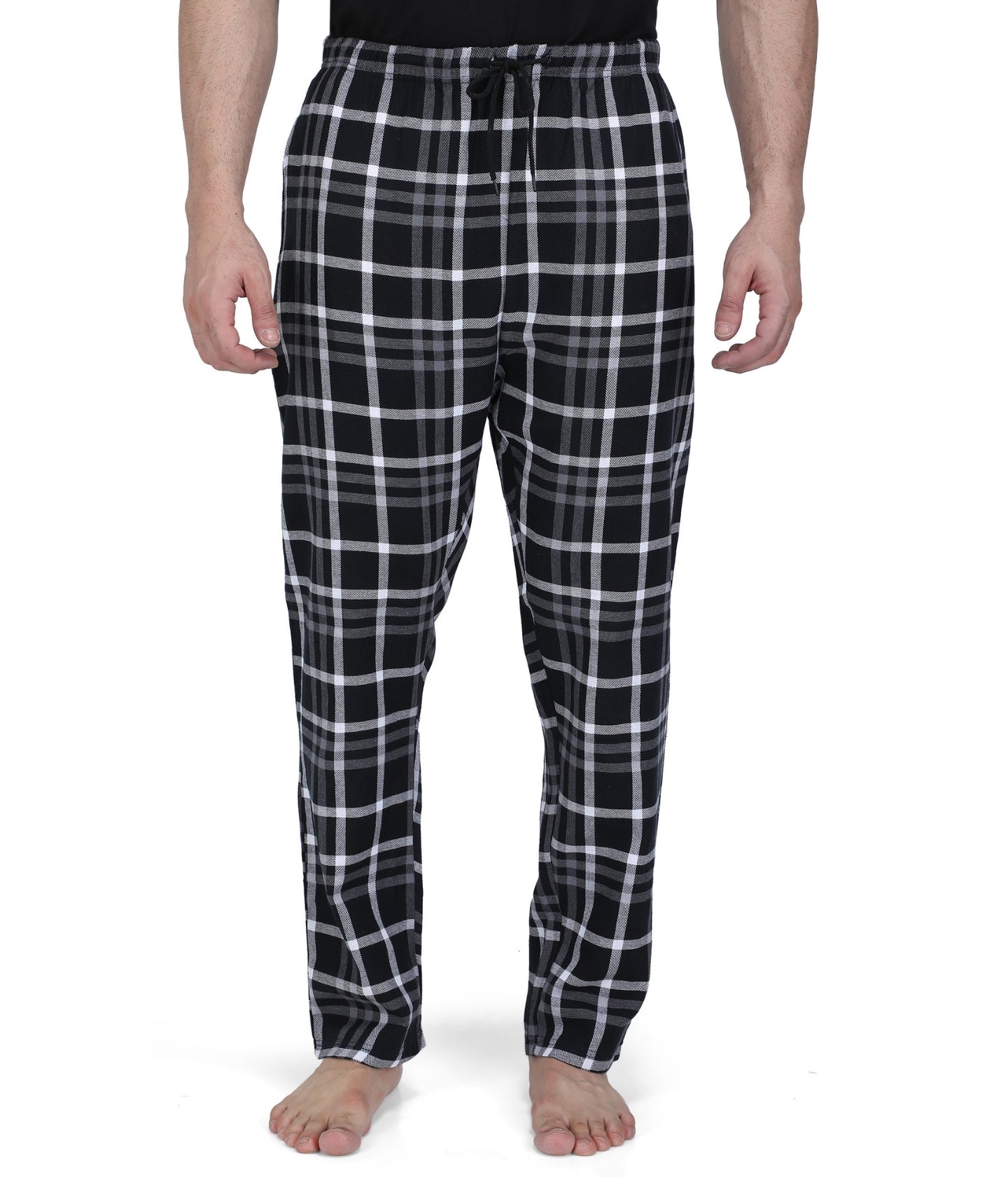 Semantic Men's Black Checks Pyjamas - Semantic