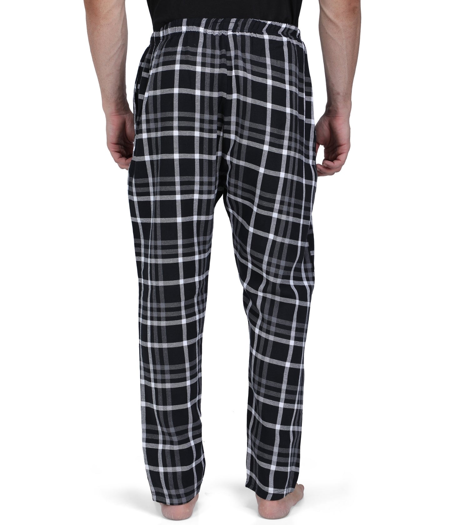 Semantic Men's Black Checks Pyjamas - Semantic