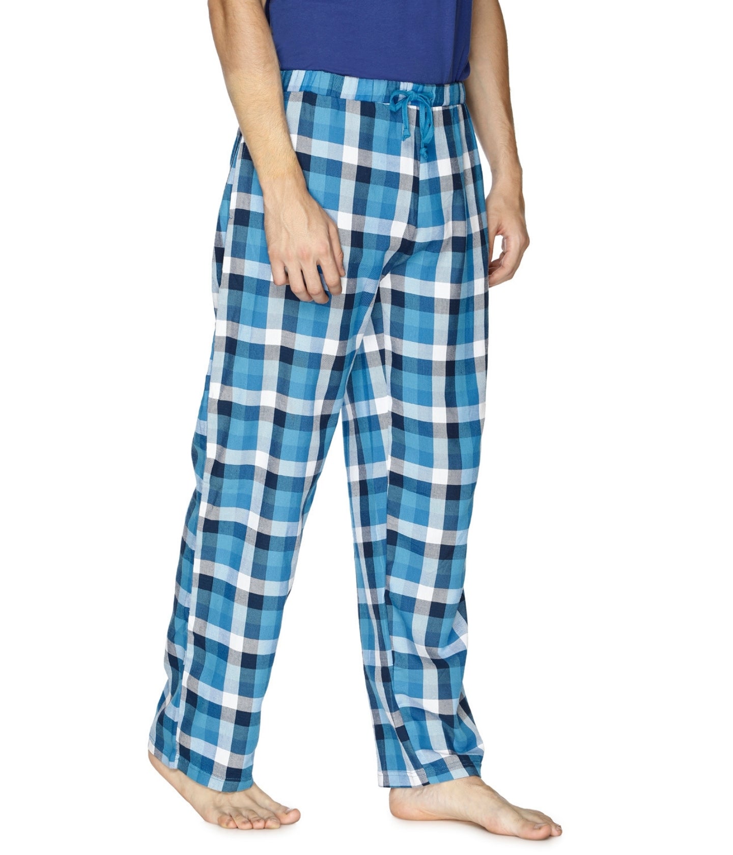 Semantic Mens Blue & White Checks Pyjamas - Semantic
