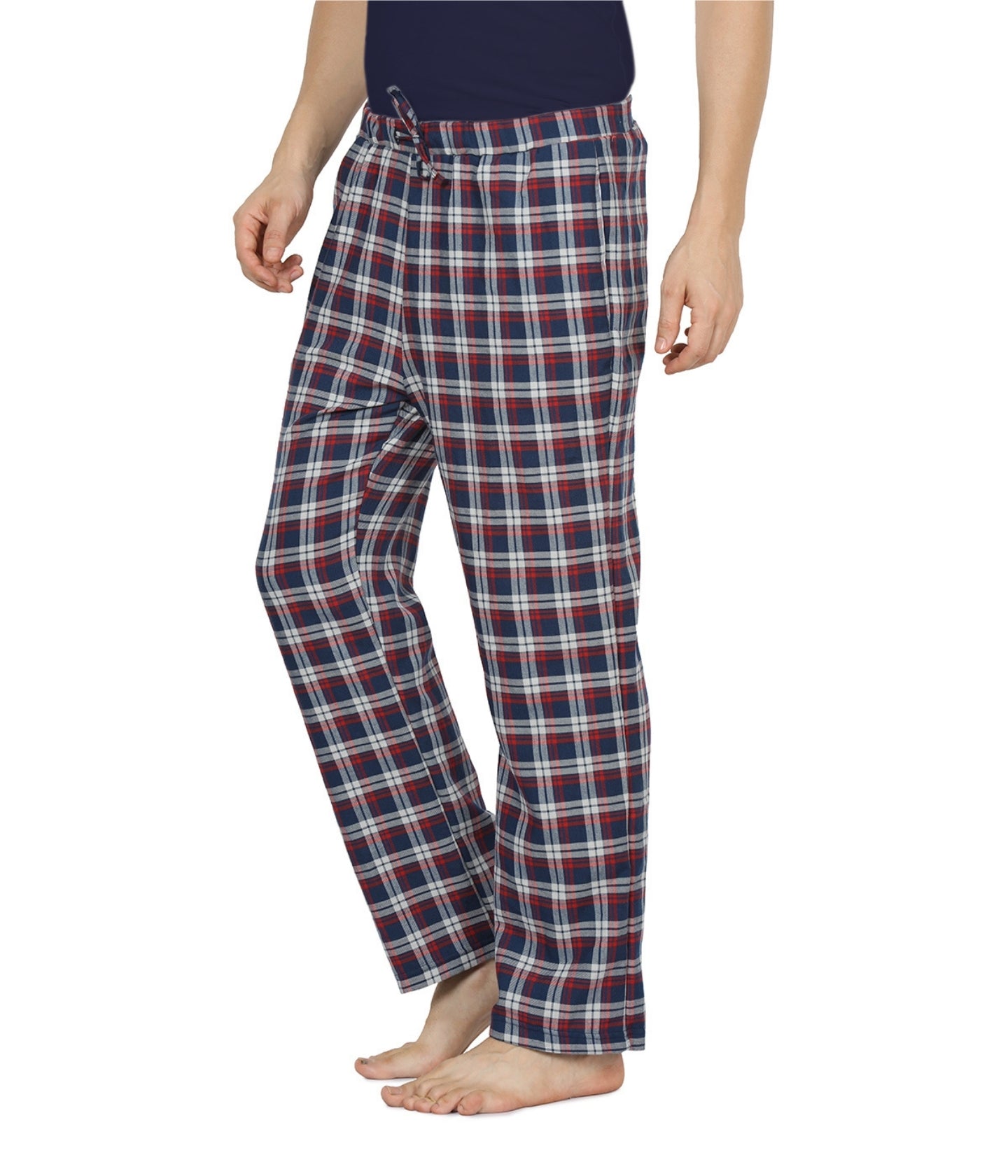 Semantic Men's Blue & Red Checks Pyjamas - Semantic