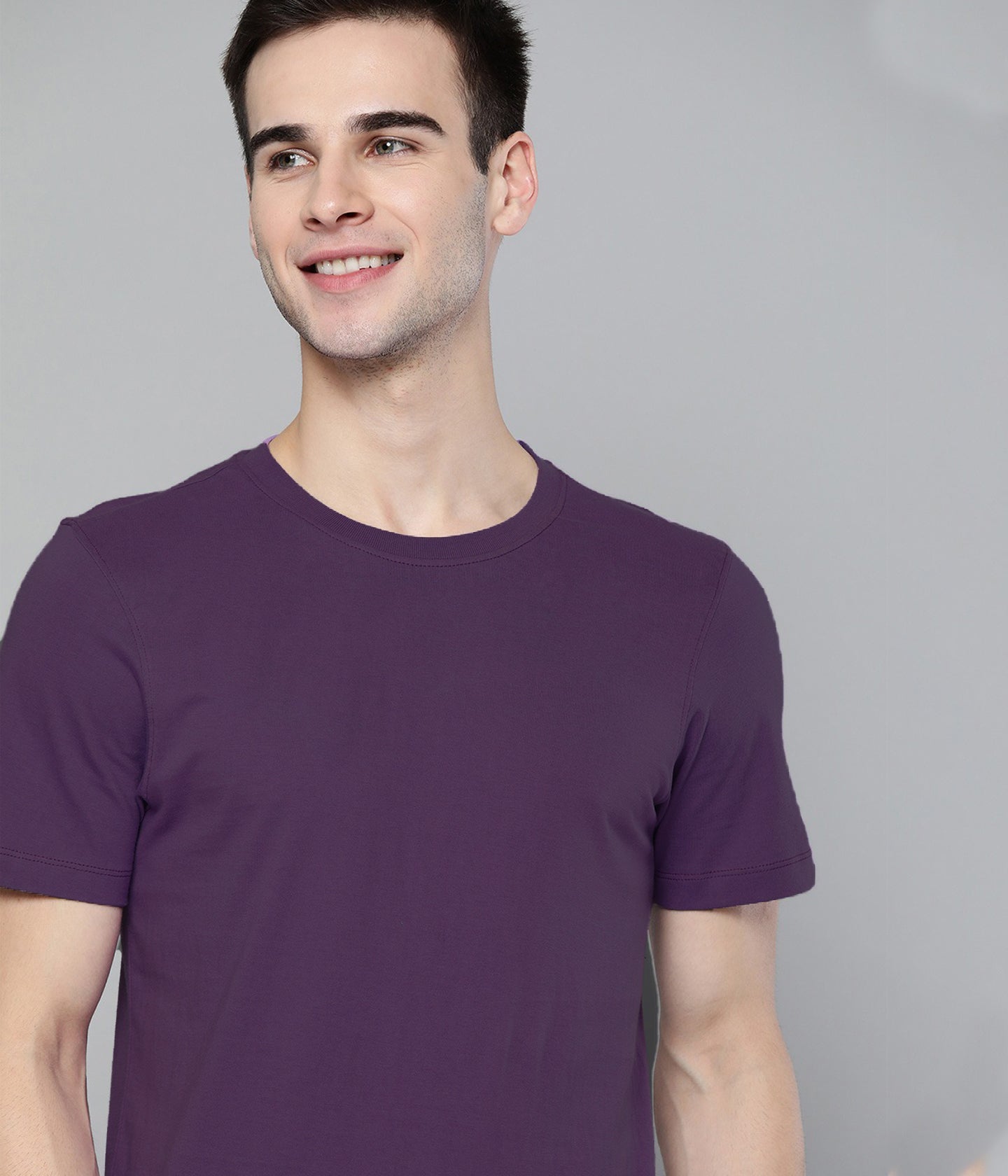 Semantic Half Sleeve Cotton T-shirt - Solid (Available in Colours) - Semantic
