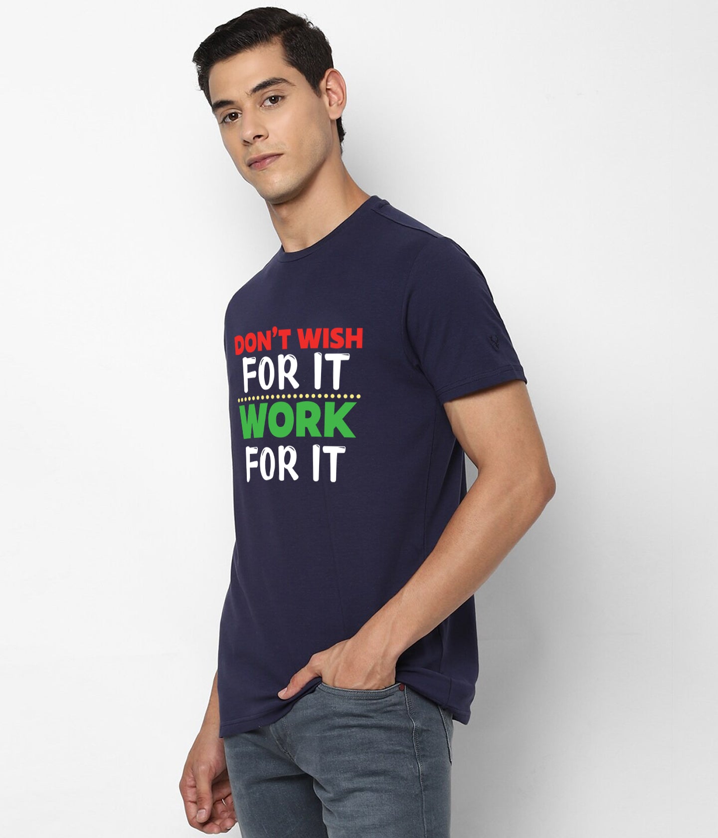 Semantic Graphic Cotton T-shirt - Dont Wish For It - Semantic