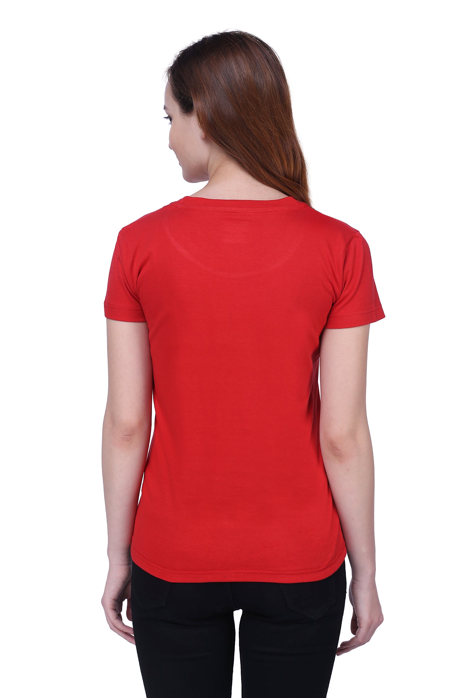 Semantic Women's Half Sleeve Cotton T-shirt - Solid (Regular Fit) - Semantic