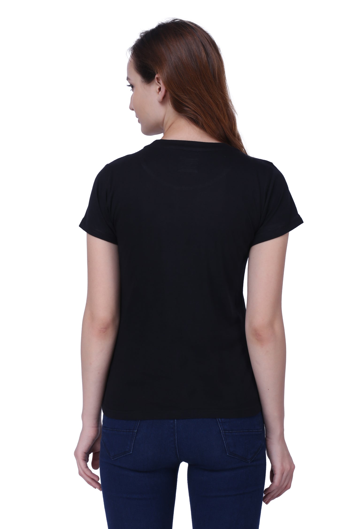 Semantic Women's Half Sleeve Cotton T-shirt - Solid (Regular Fit) - Semantic