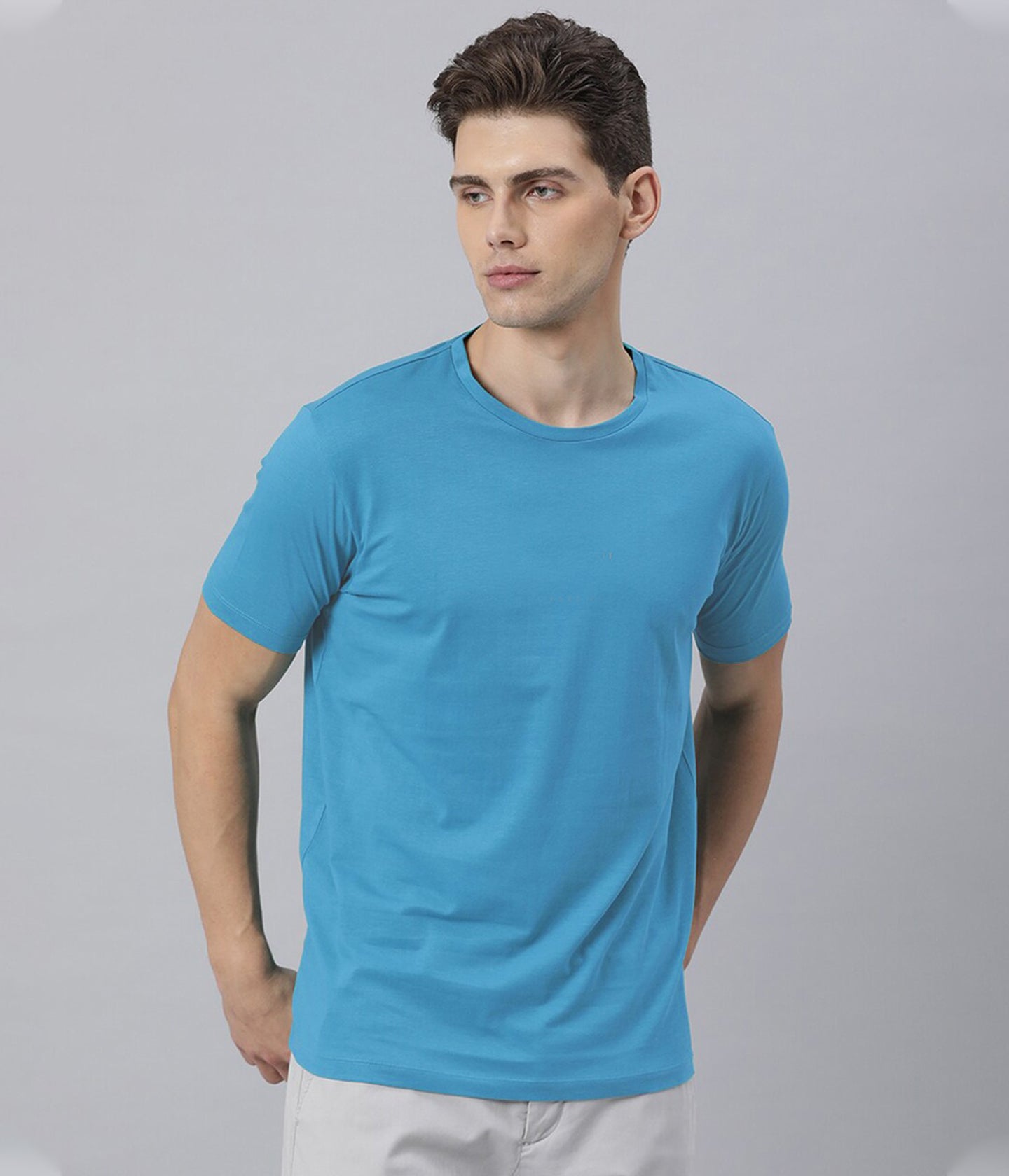Semantic Half Sleeve Cotton T-shirt - Solid (Available in Colours) - Semantic