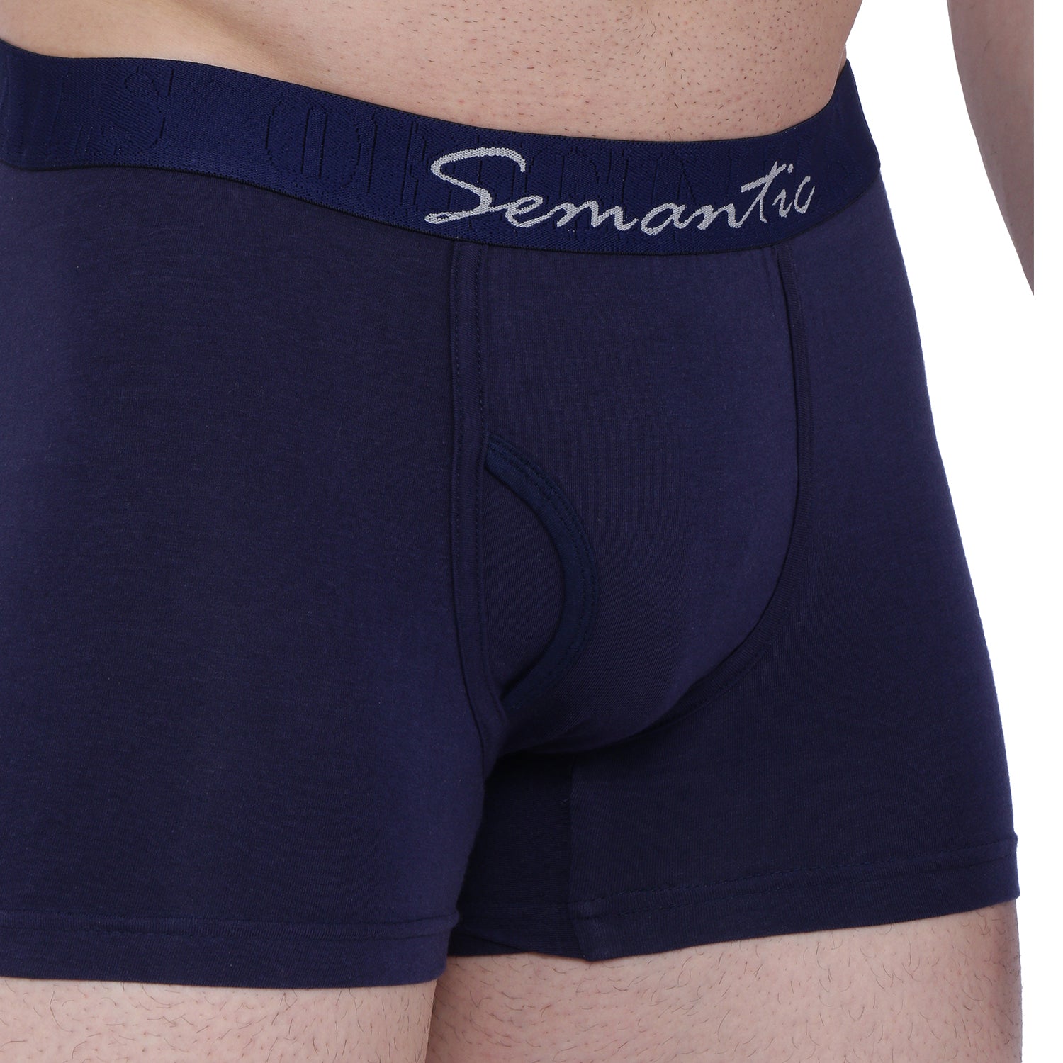 Semantic Cotton-Elastane Trunks with Fly - Solid (Available in Colors) - Semantic