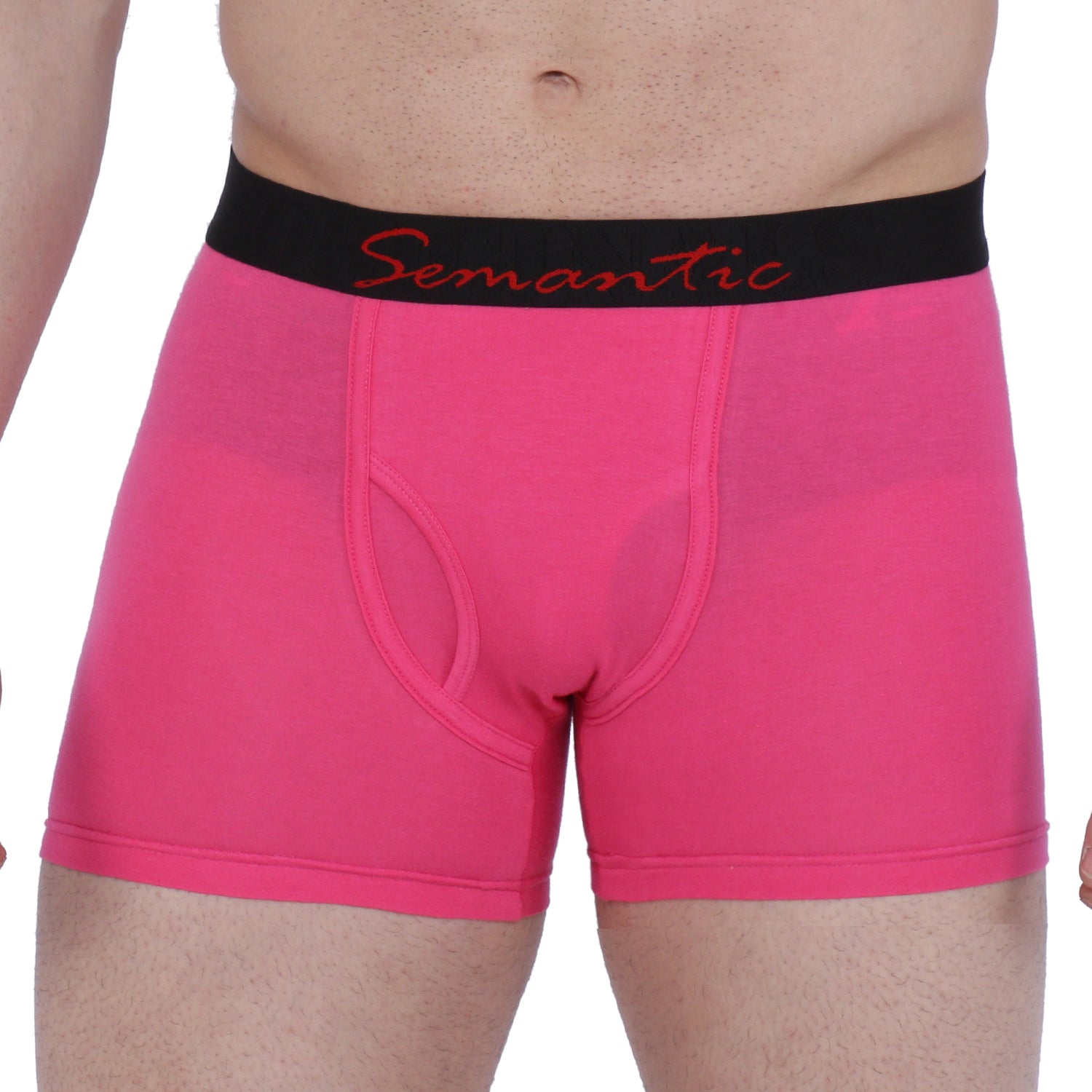 Semantic Cotton-Elastane Trunks with Fly - Solid (Available in Colors) - Semantic