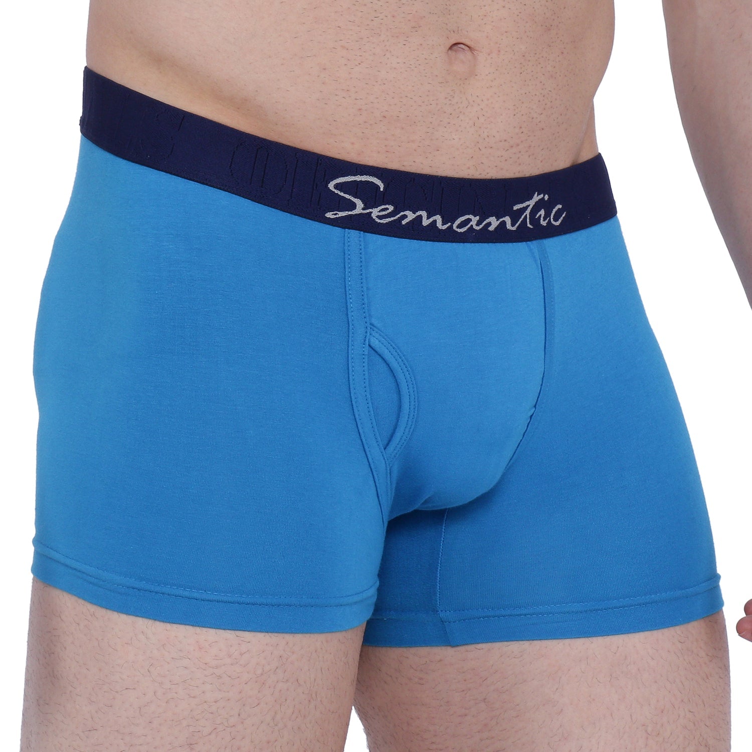 Semantic Cotton-Lycra Trunks with Fly - Solid (Pack of 4) - Semantic