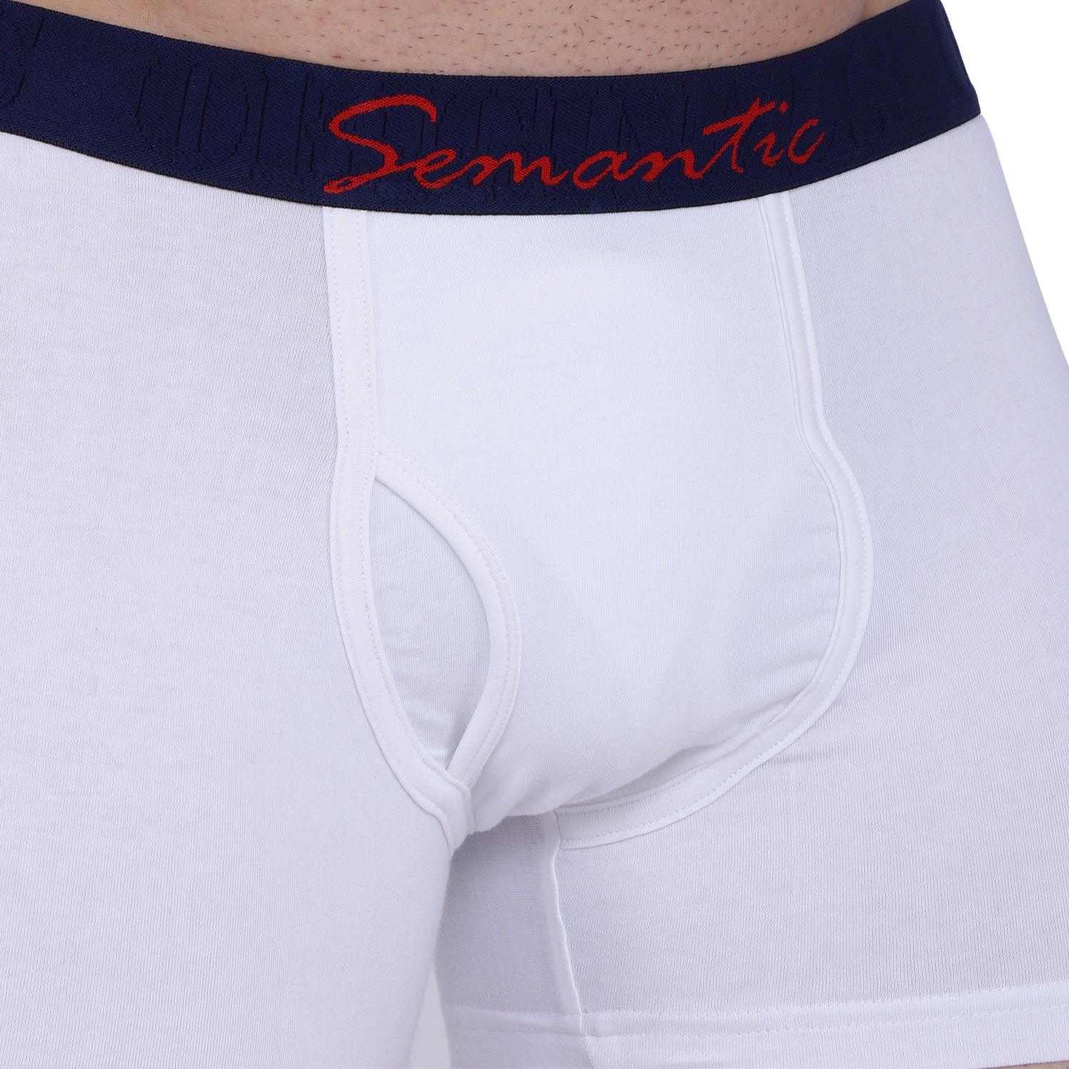 Semantic Cotton-Elastane Trunks with Fly - Solid (Available in Colors) - Semantic