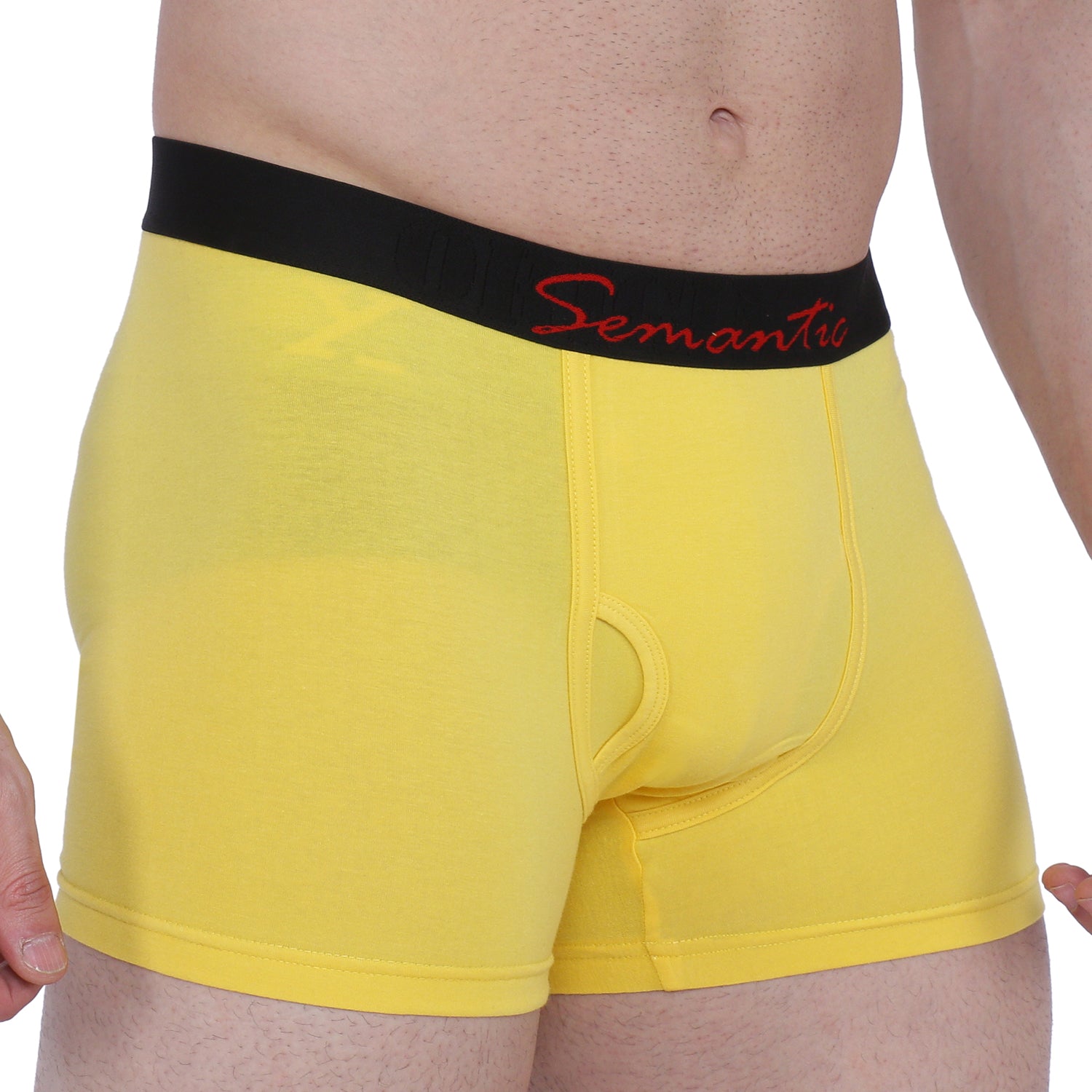Semantic Cotton-Elastane Trunks with Fly - Solid (Available in Colors) - Semantic
