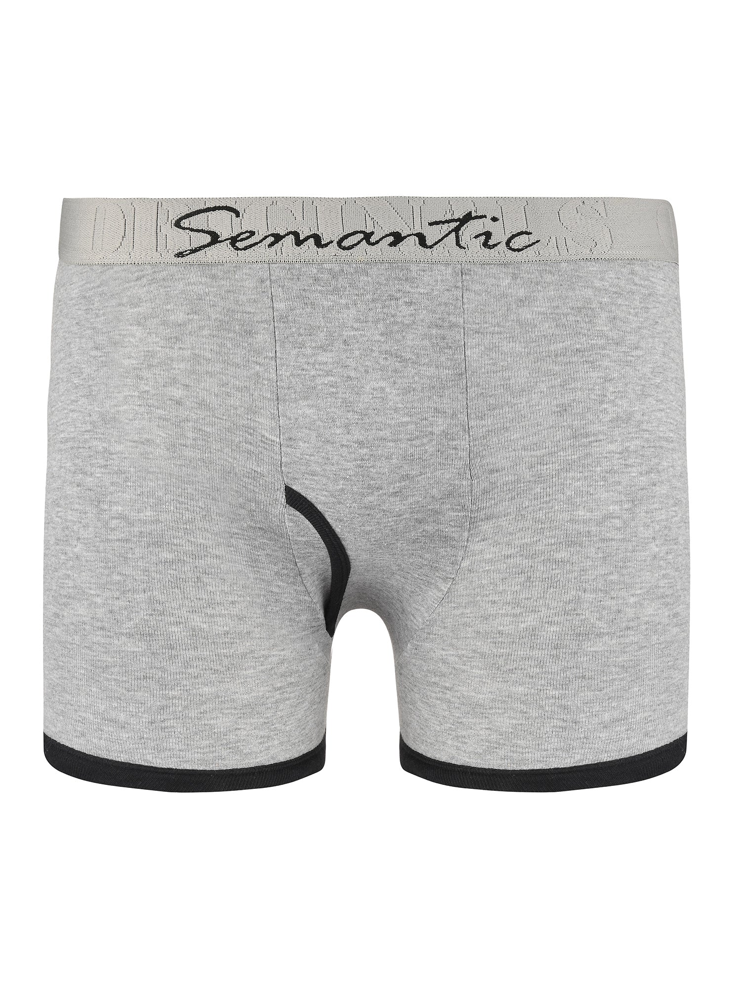 Semantic Cotton Designer Long Trunks (Boxer Briefs) with Fly - Solid - Semantic