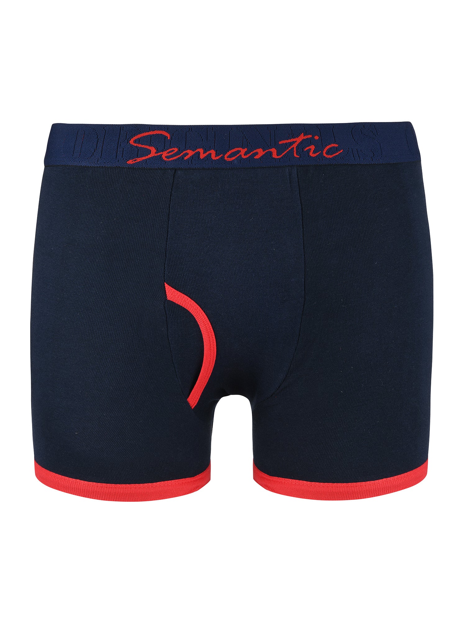 Semantic Cotton Designer Long Trunks (Boxer Briefs) with Fly - Solid - Semantic