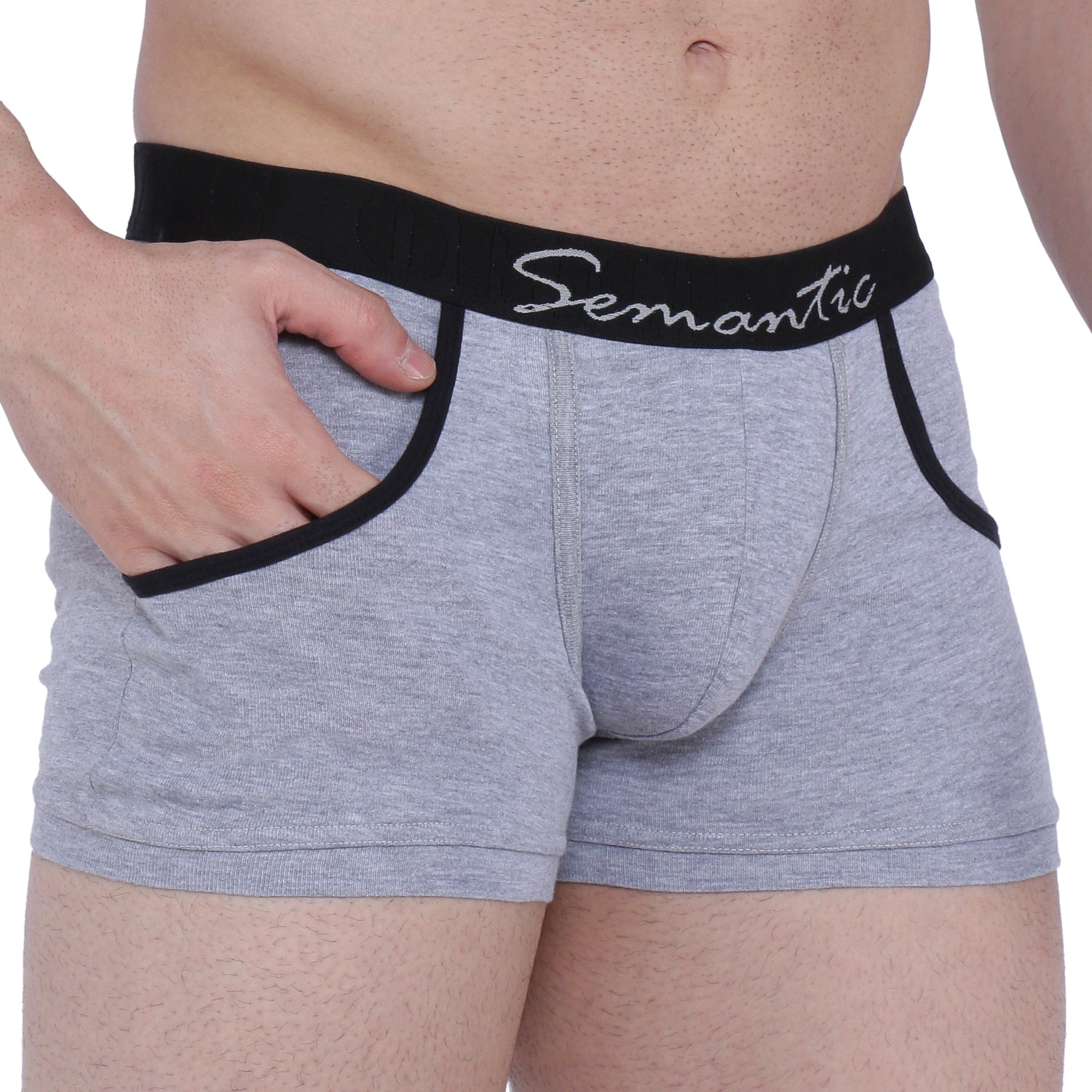 Semantic Cotton-Elastane Trunks with Pockets - Solid - Semantic