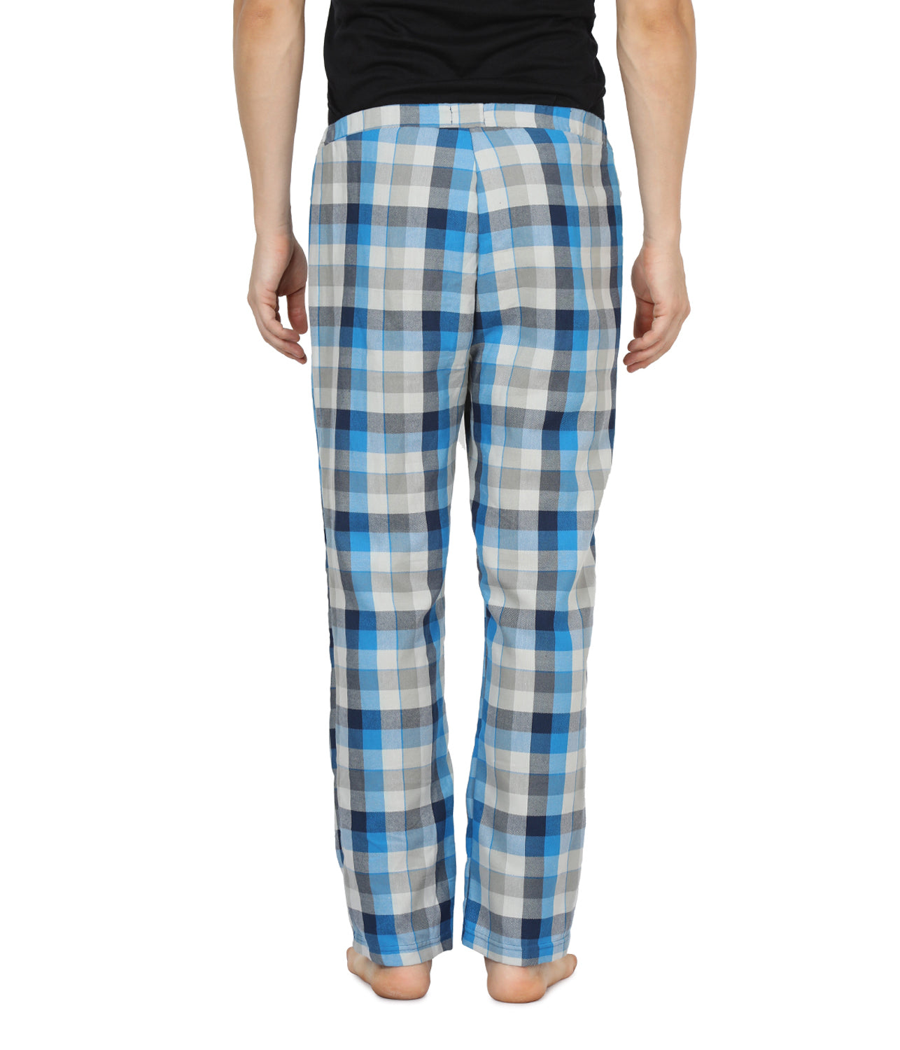 Semantic Mens Grey & Blue Checks Pyjamas - Semantic