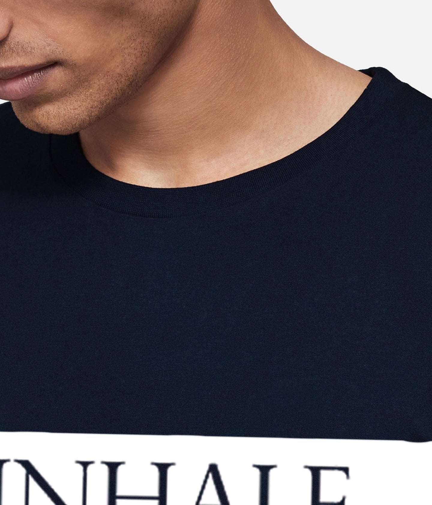 Semantic Graphic Cotton T-shirt - Inhale Exhale - Semantic