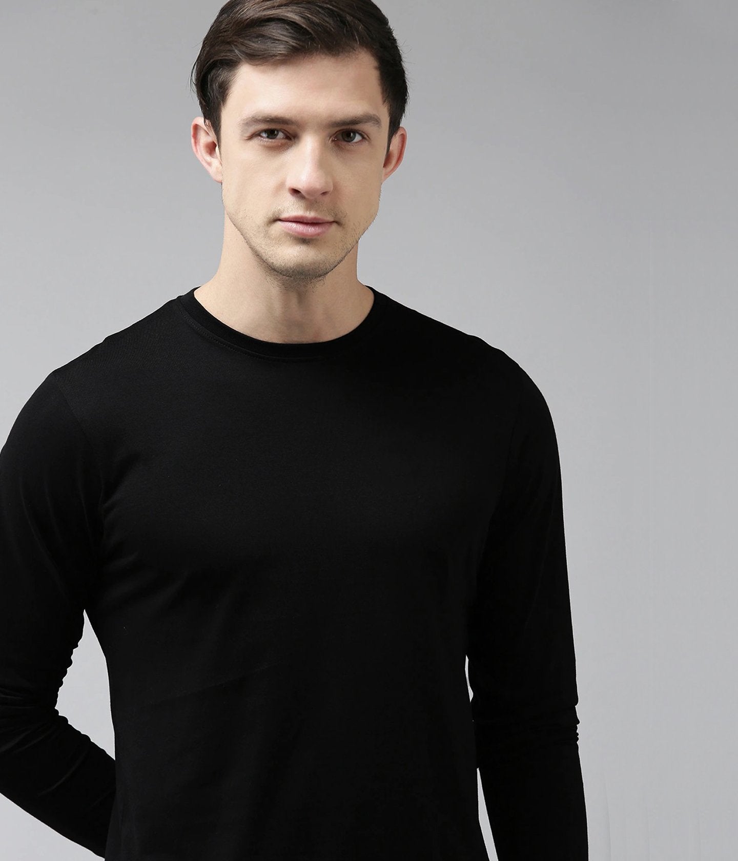 Semantic Full Sleeve Cotton T-shirt - Solid - Pack of 2 - Semantic
