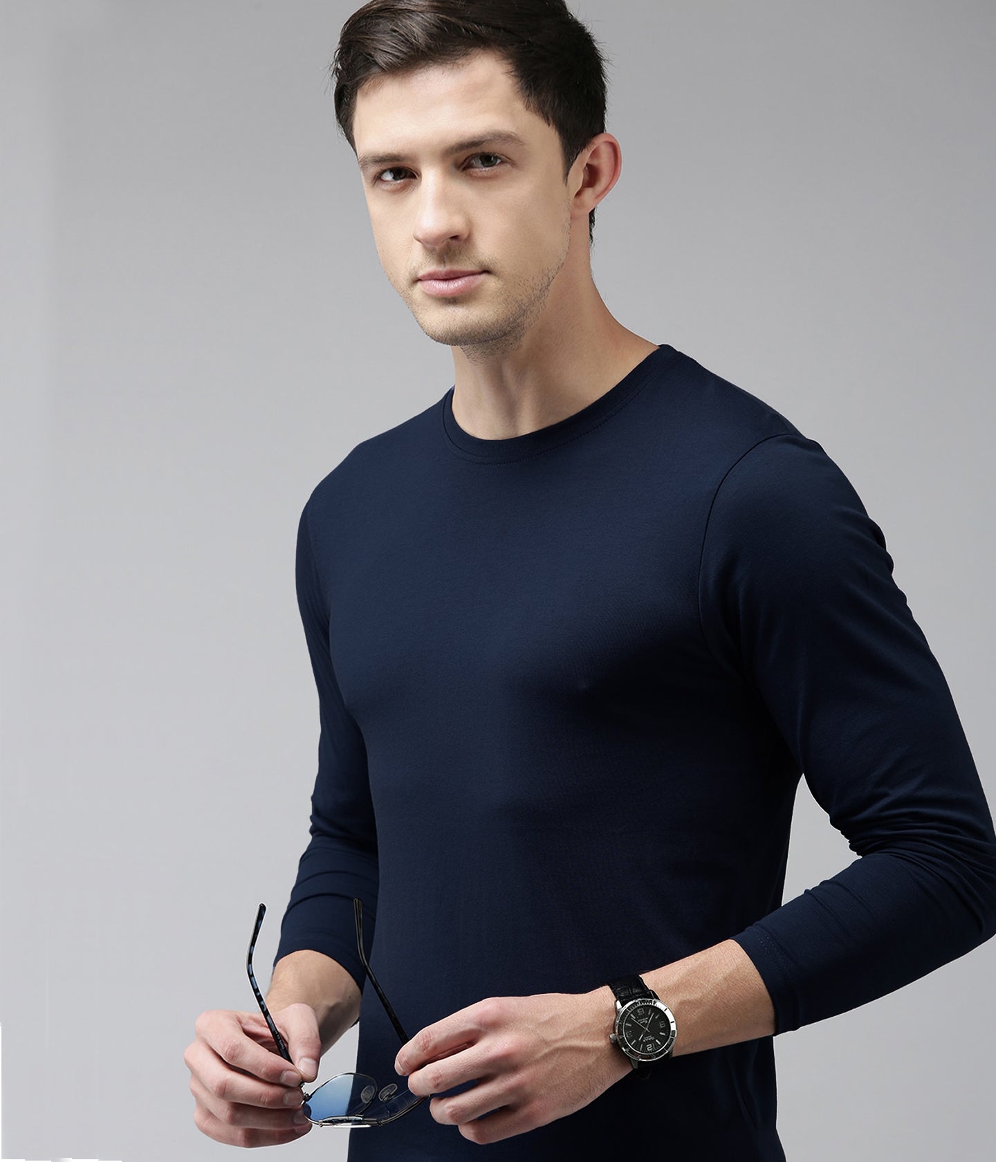 Semantic Full Sleeve Cotton T-shirt - Solid - Semantic