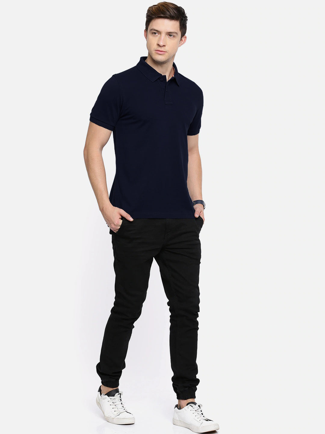 Semantic Cotton Polo Collar T-shirt - Semantic