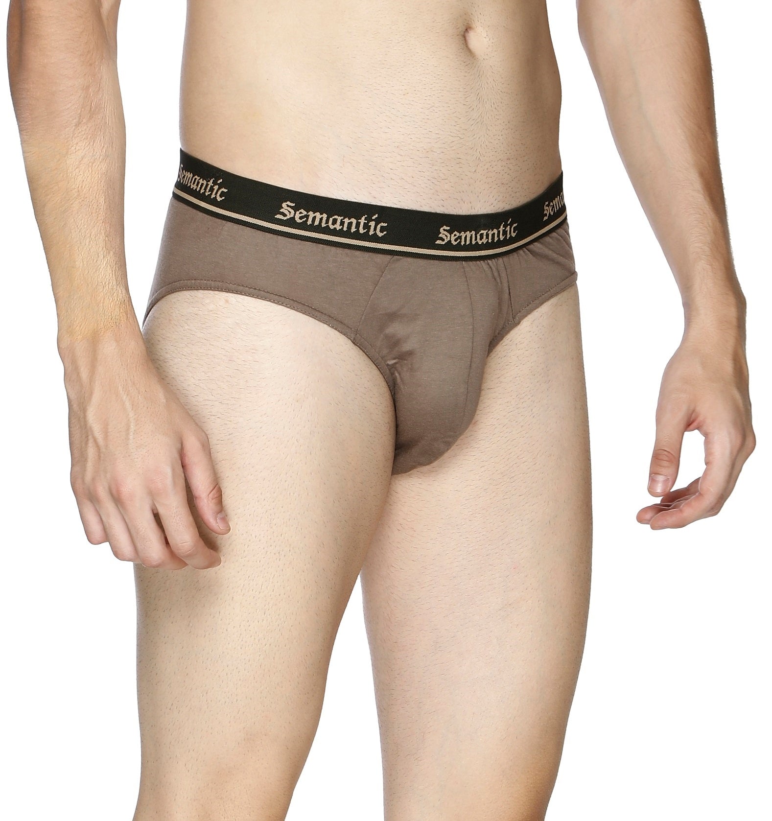 Semantic Cotton Briefs - Designer Waistband - Solid (Pack of 3) - Semantic