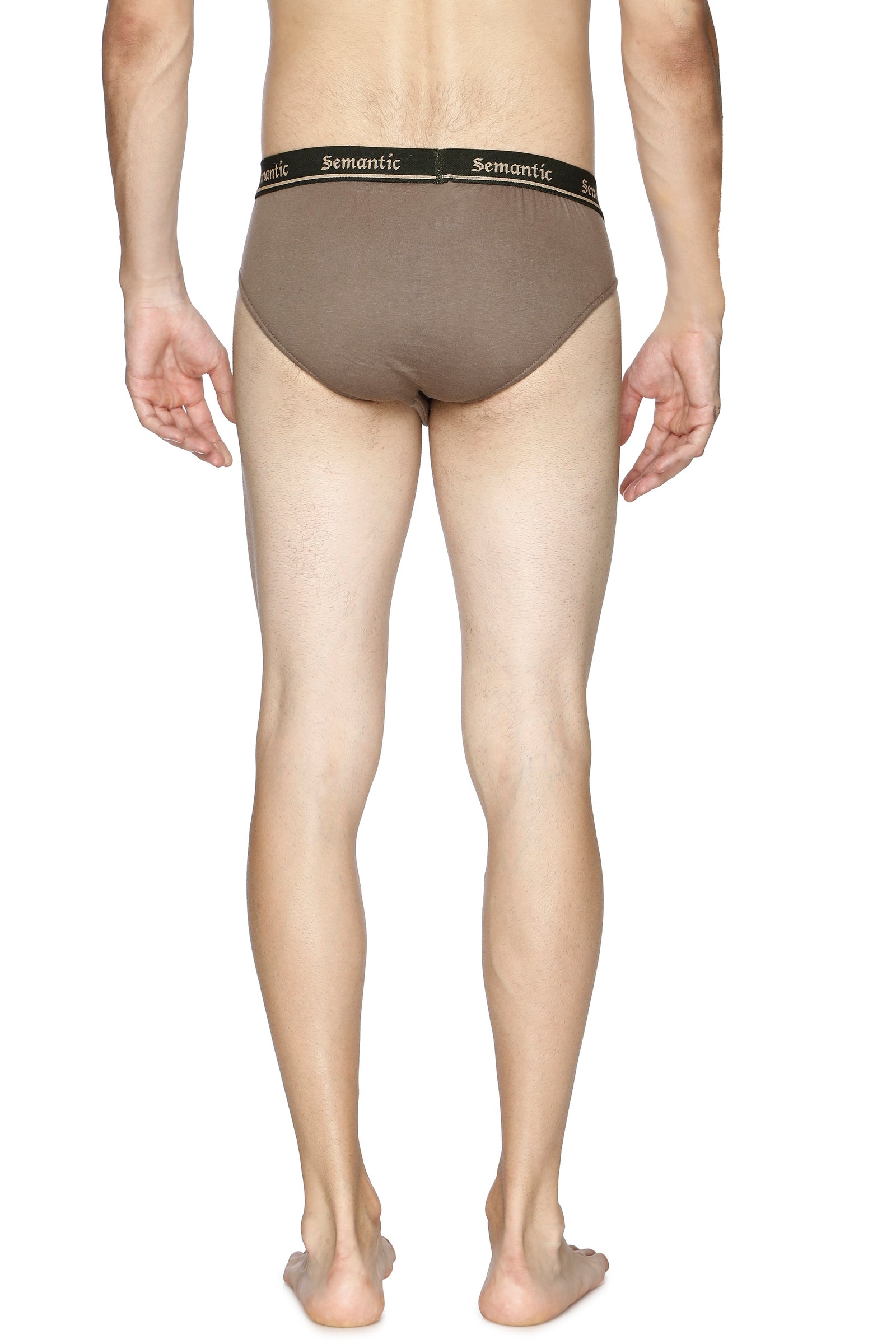 Semantic Cotton Briefs - Designer Waistband - Solid - Semantic
