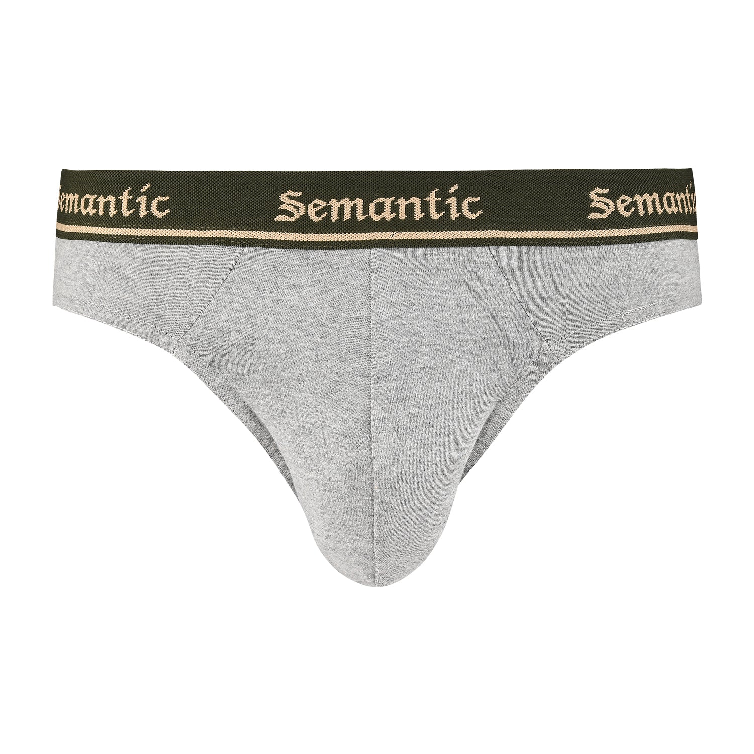 Semantic Cotton Briefs - Designer Waistband - Solid - Semantic