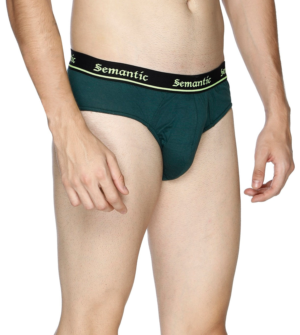 Semantic Cotton Briefs - Designer Waistband - Solid - Semantic