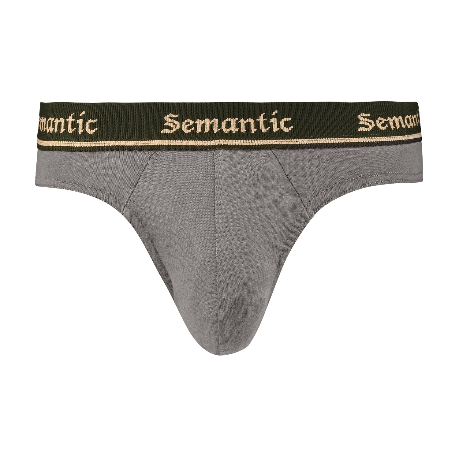 Semantic Cotton Briefs - Designer Waistband - Solid - Semantic
