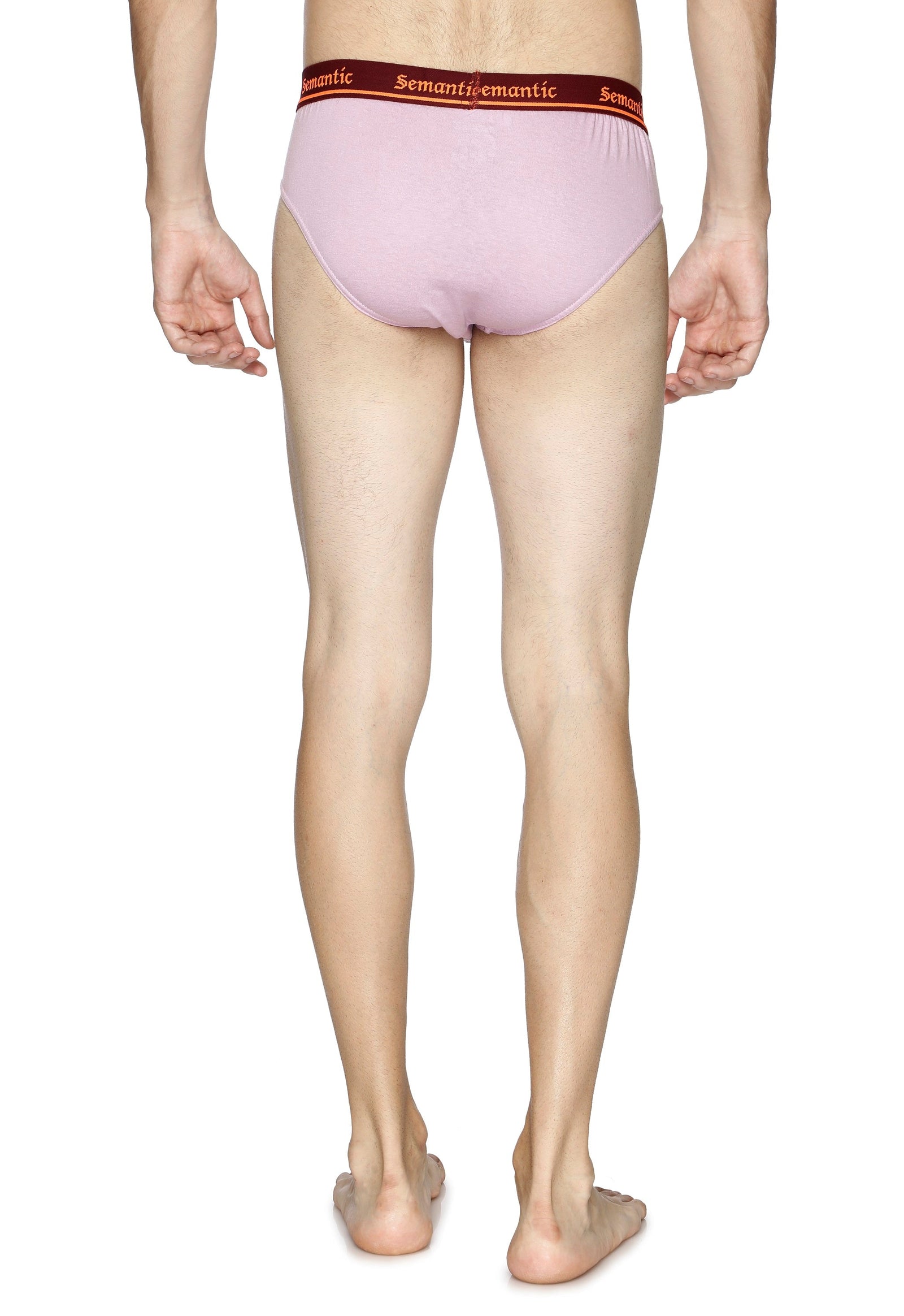 Semantic Cotton Briefs - Designer Waistband - Solid (Pack of 3) - Semantic
