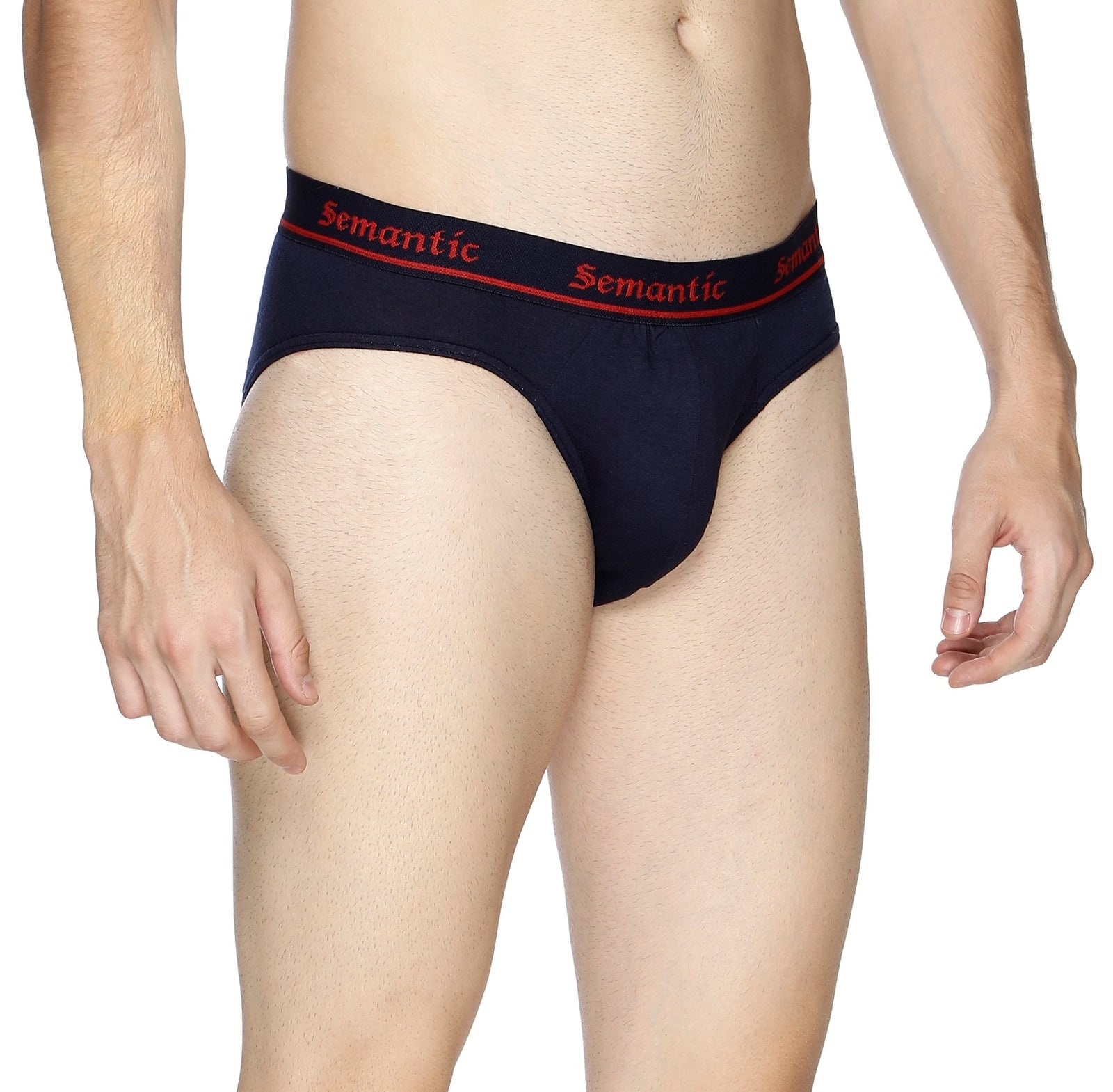 Semantic Cotton Briefs - Designer Waistband - Solid - Semantic