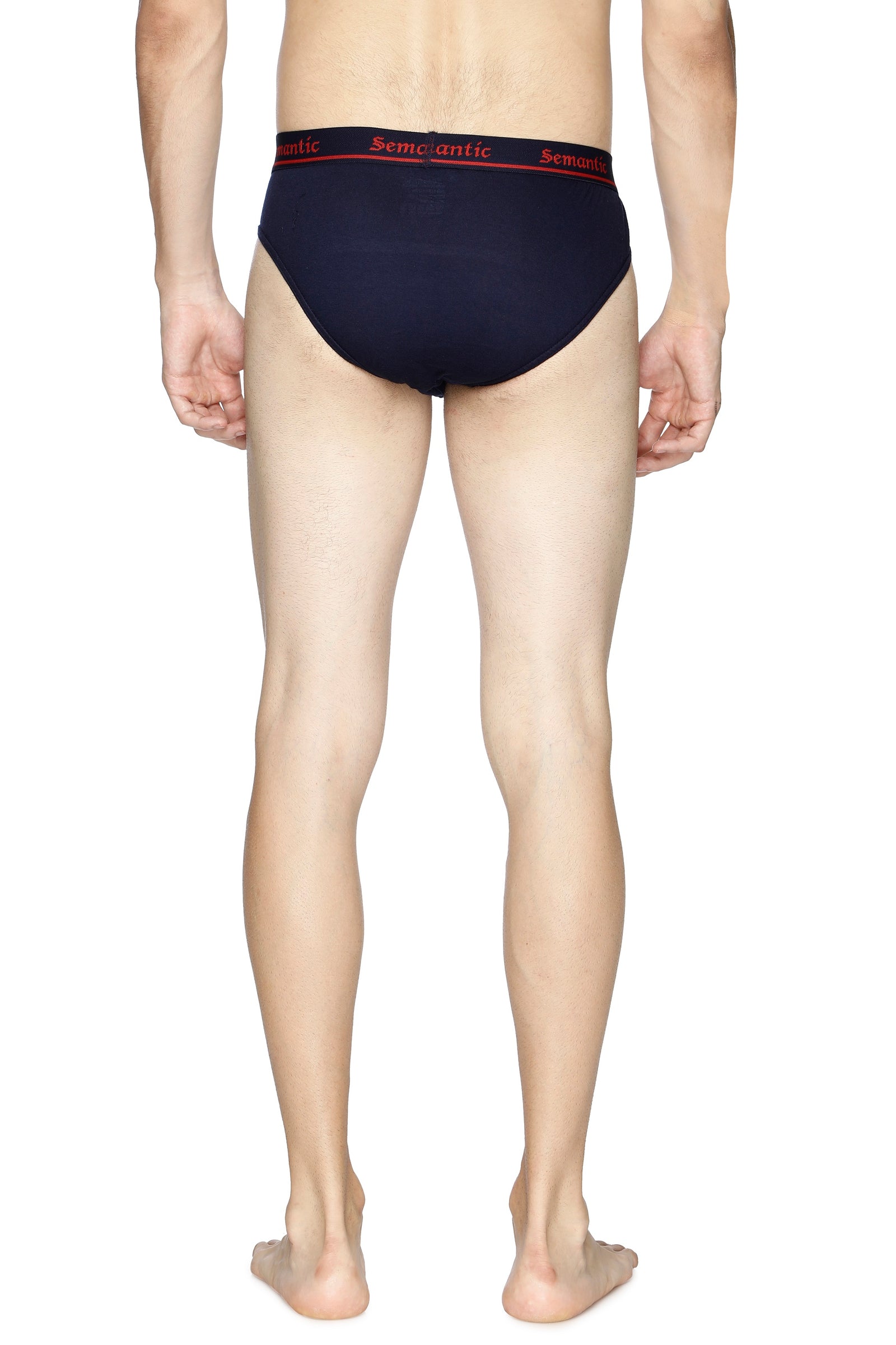 Semantic Cotton Briefs - Designer Waistband - Solid - Semantic