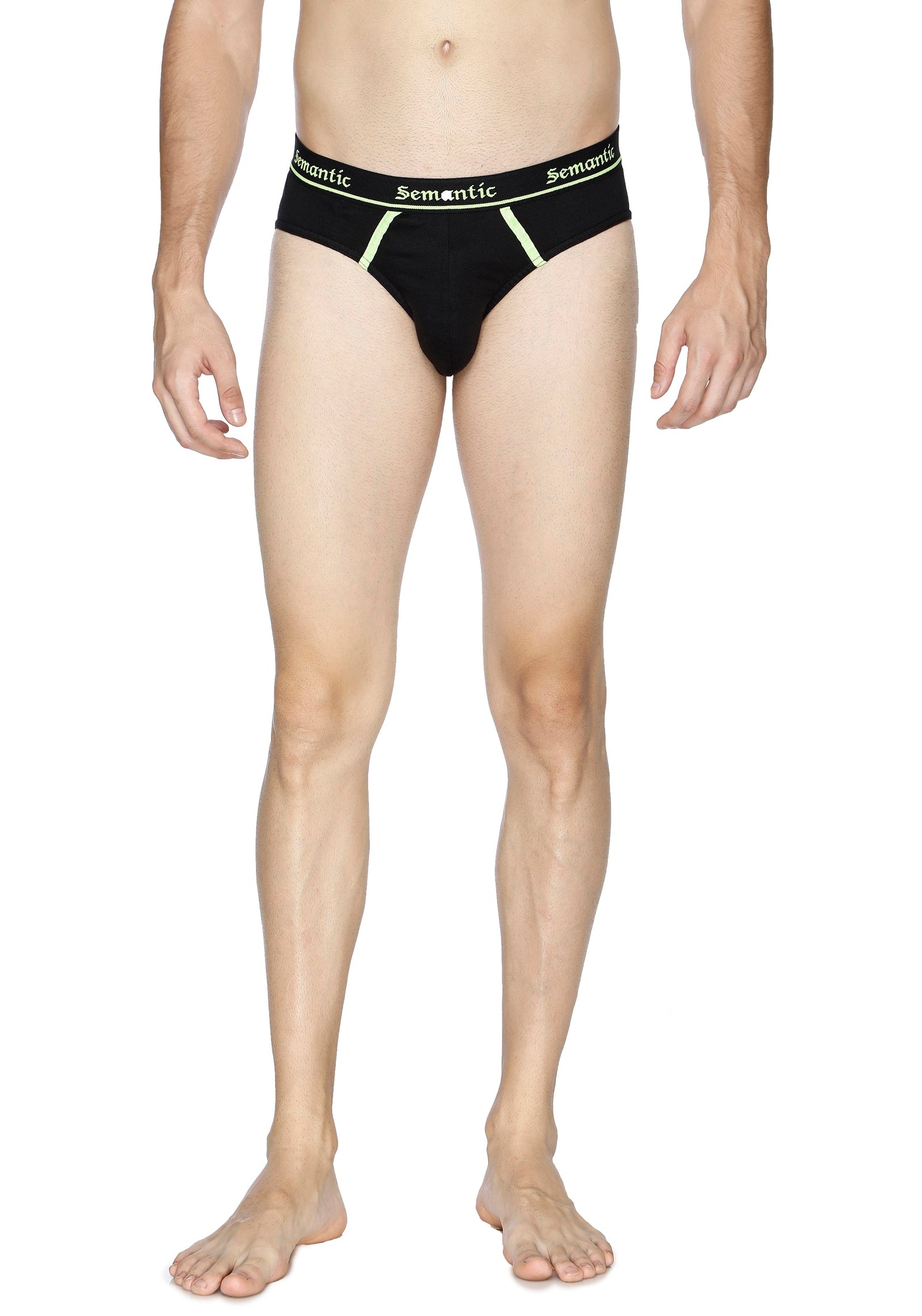 Semantic Cotton Briefs - Designer Waistband with Tape - Solid (Pack of 2) - Semantic
