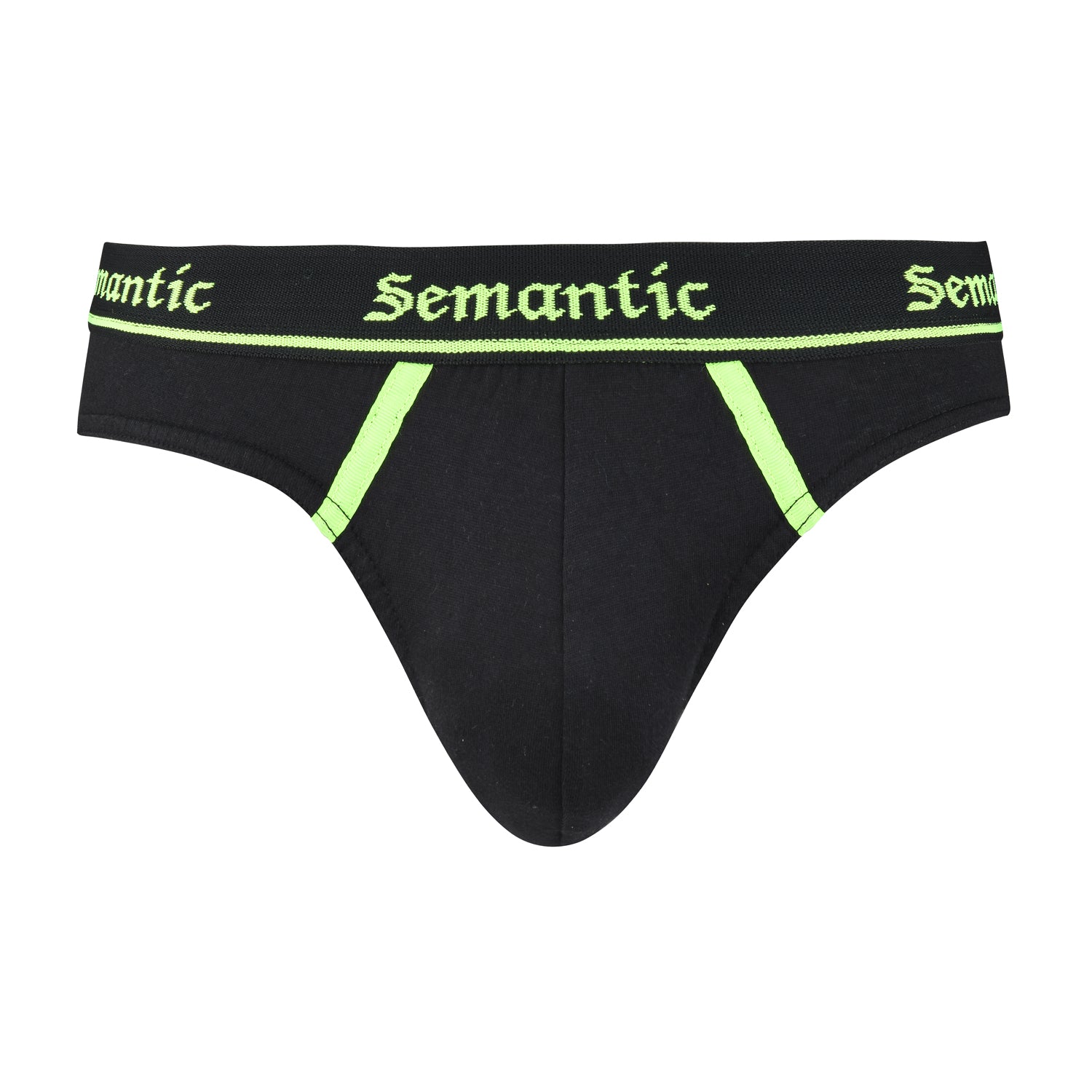 Semantic Cotton Briefs - Designer Waistband with Tape- Solid - Semantic