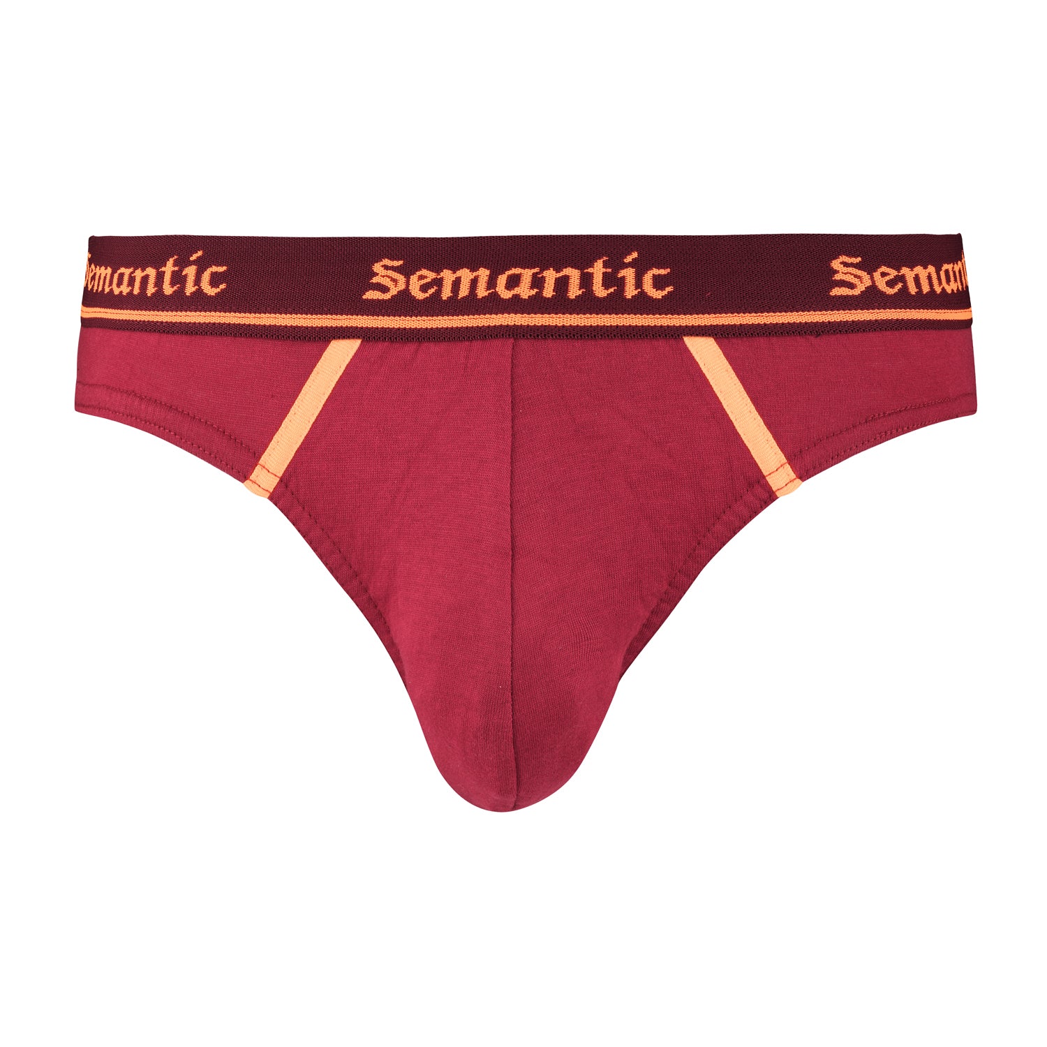 Semantic Cotton Briefs - Designer Waistband with Tape- Solid - Semantic
