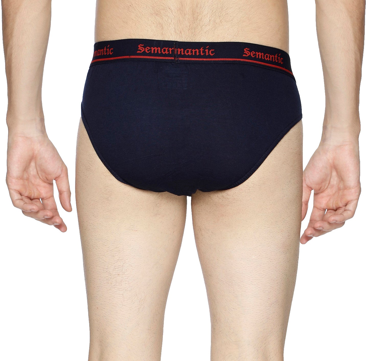 Semantic Cotton Briefs - Designer Waistband with Tape - Solid (Pack of 2) - Semantic