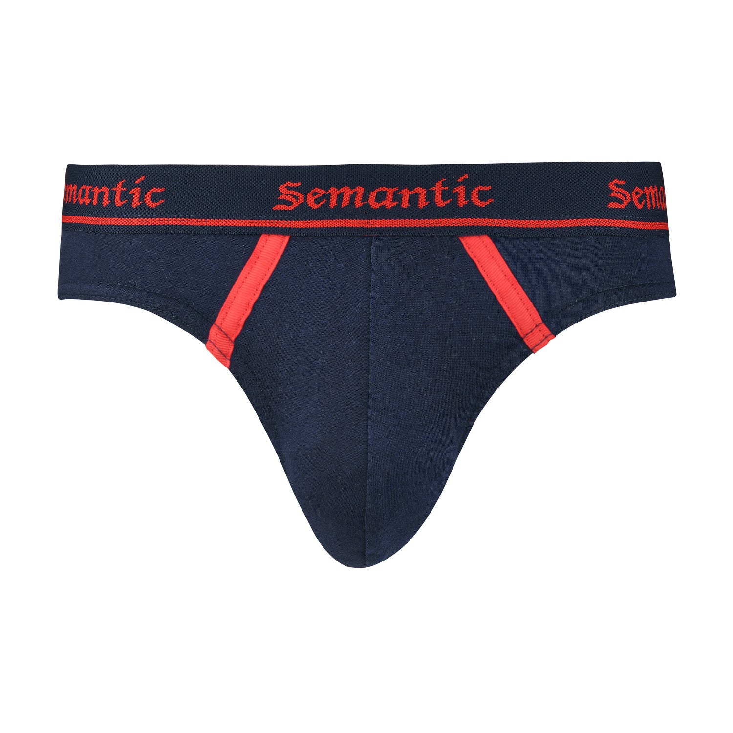 Semantic Cotton Briefs - Designer Waistband with Tape- Solid - Semantic