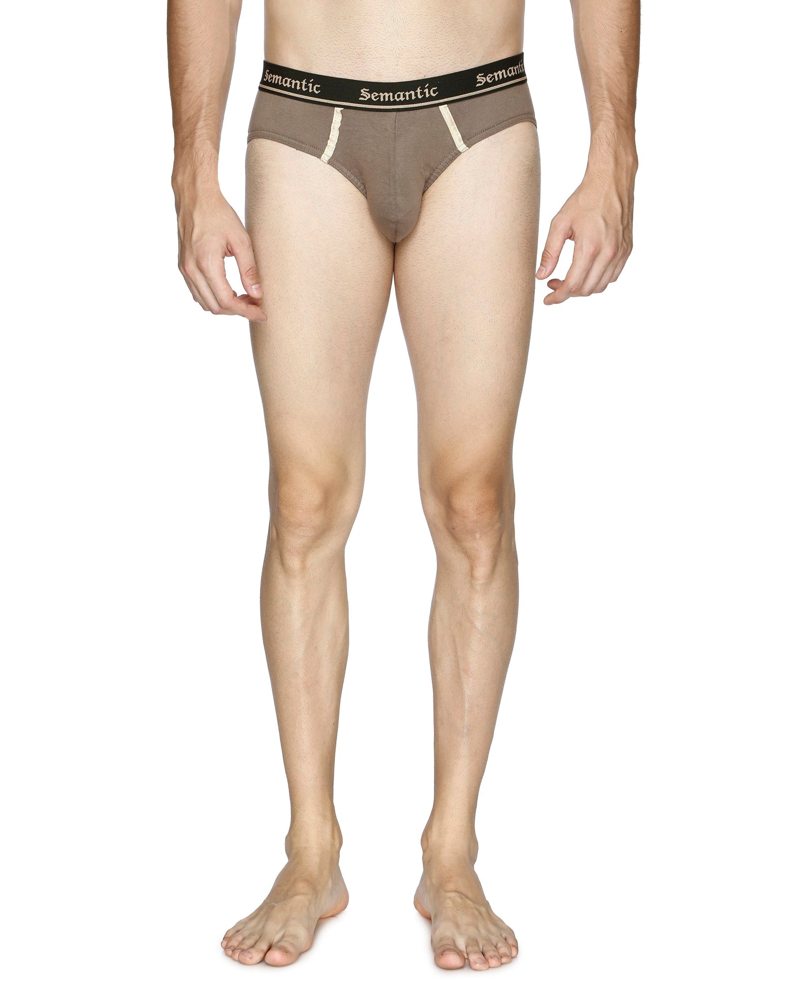 Semantic Cotton Briefs - Designer Waistband with Tape - Solid (Pack of 2) - Semantic