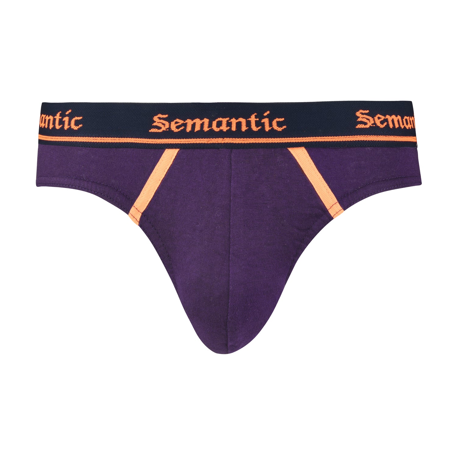 Semantic Cotton Briefs - Designer Waistband with Tape- Solid - Semantic