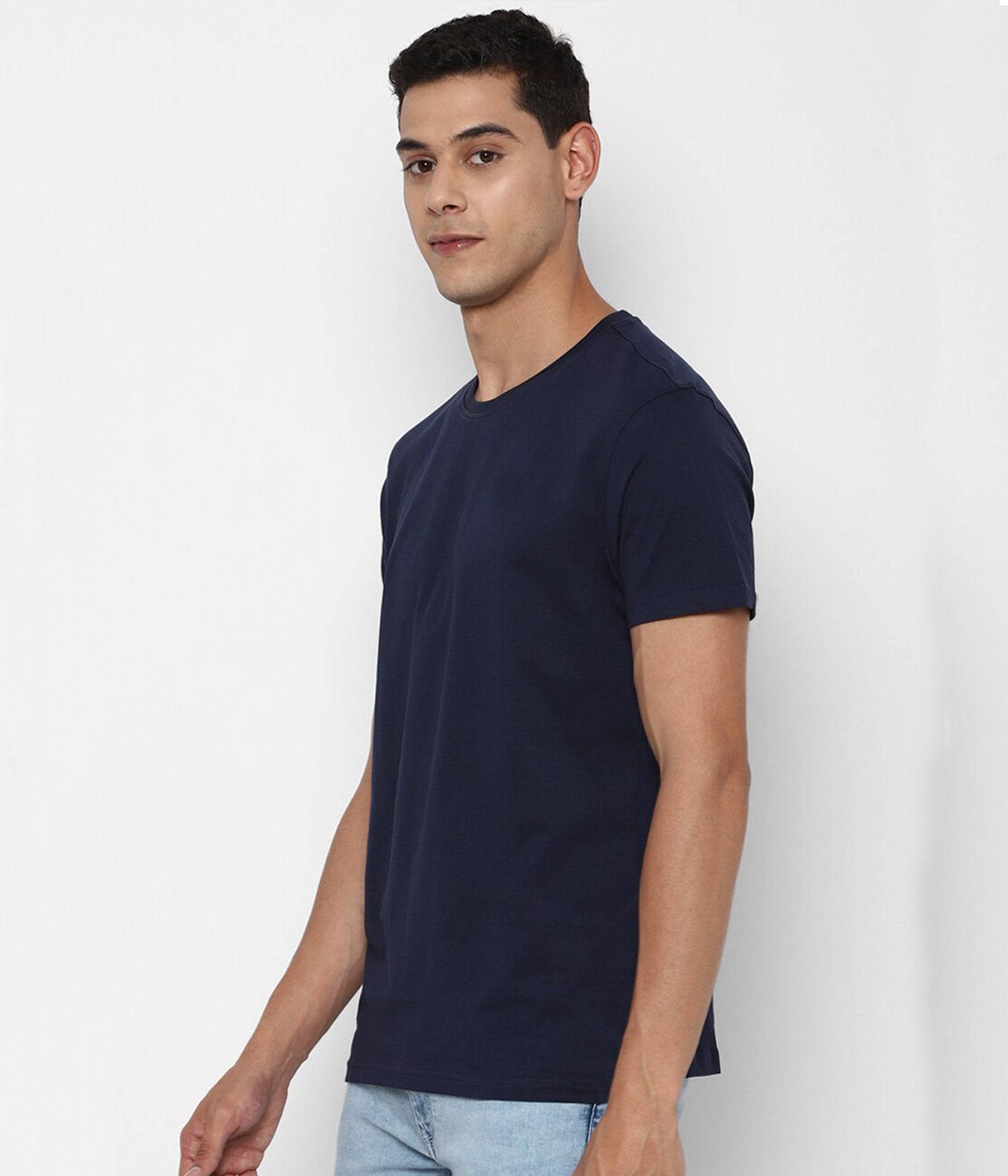 Semantic Half Sleeve Cotton T-shirt - Solid (Available in Colours) - Semantic