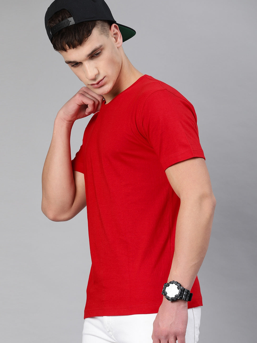 Semantic Half Sleeve Cotton T-shirt - Solid (Available in Colours) - Semantic