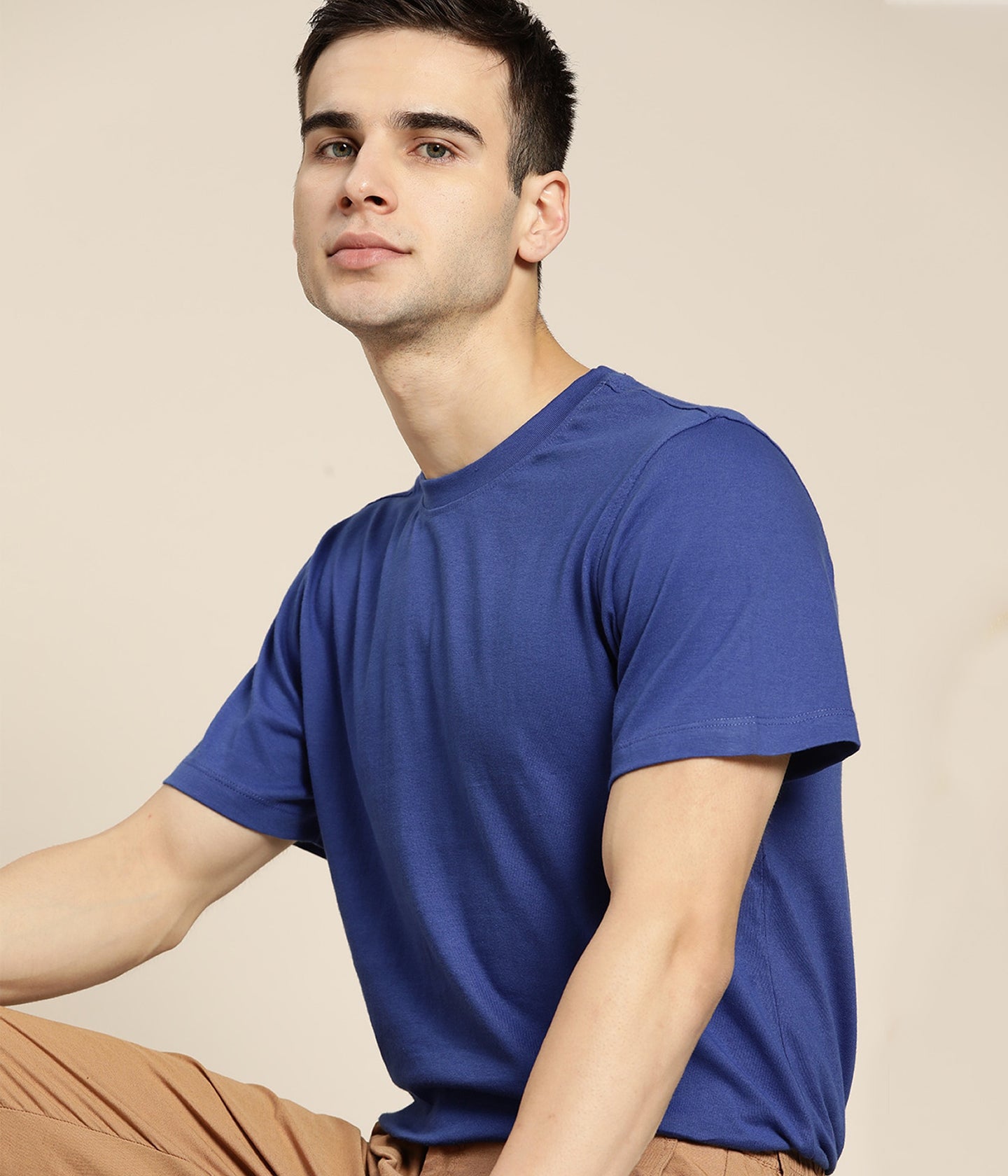 Semantic Half Sleeve Cotton T-shirt - Solid (Available in Colours) - Semantic