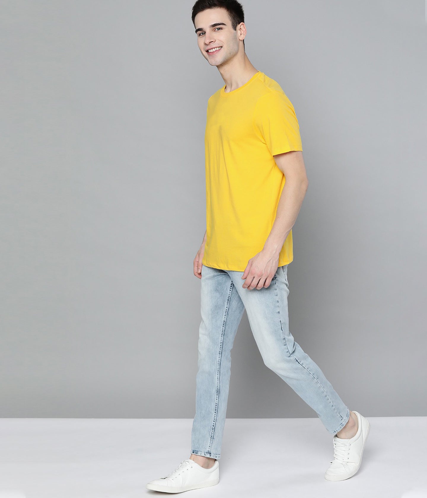 Semantic Half Sleeve Cotton T-shirt - Solid (Available in Colours) - Semantic