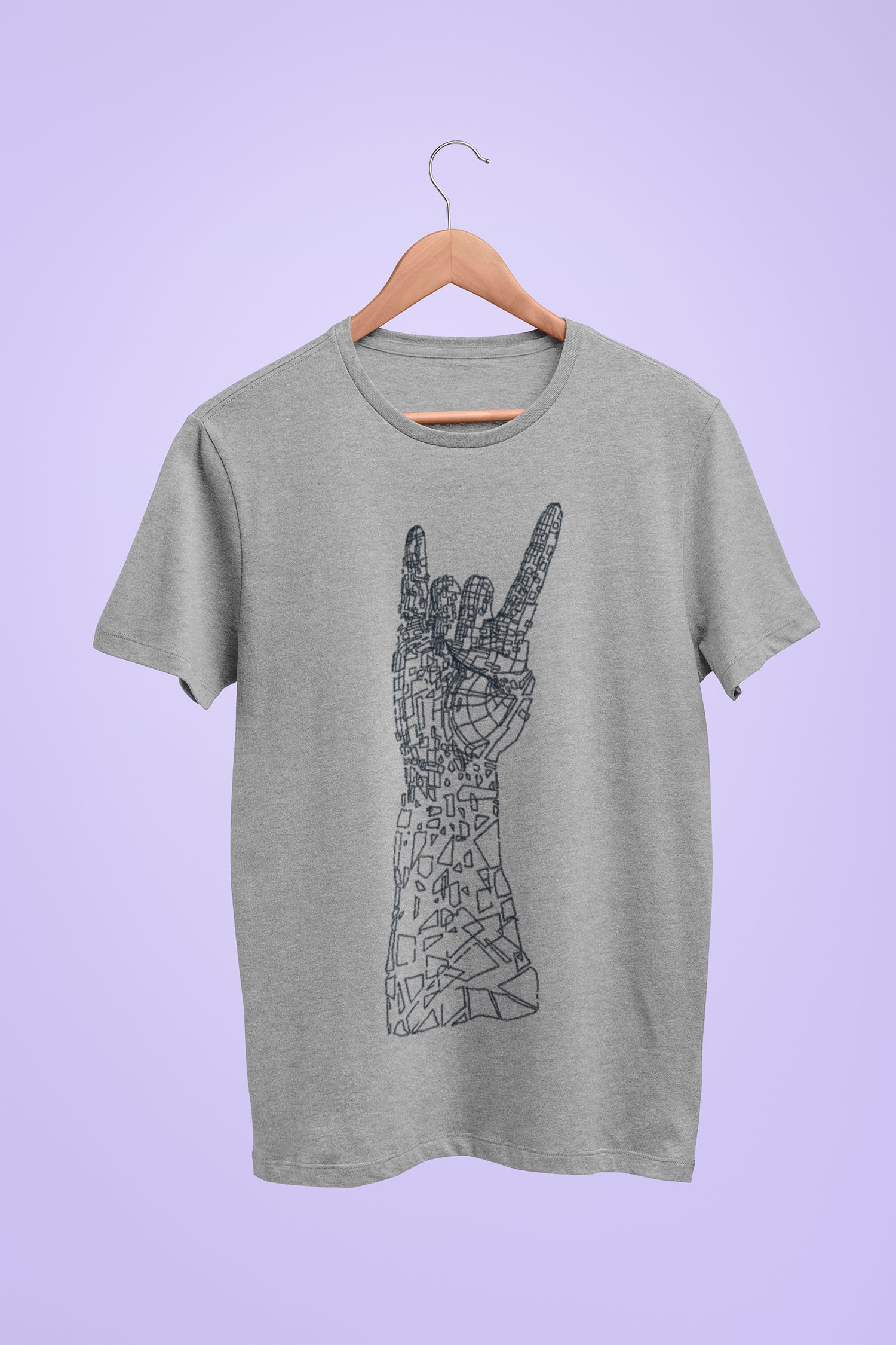 Semantic Half Sleeve Cotton T-shirt - Printed Broken Peace - Semantic