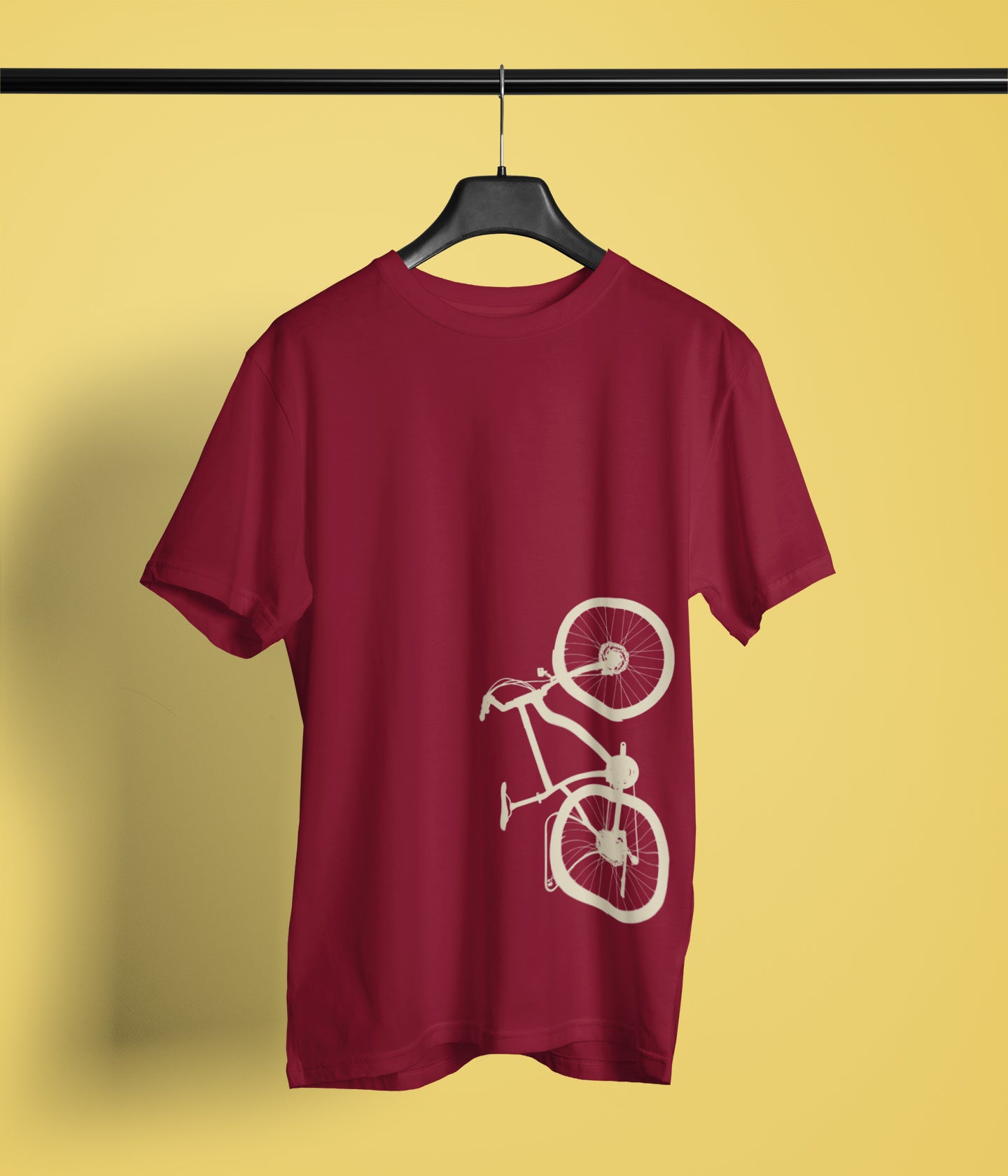Semantic Half Sleeve Cotton T-shirt - Printed Bicycle - Semantic