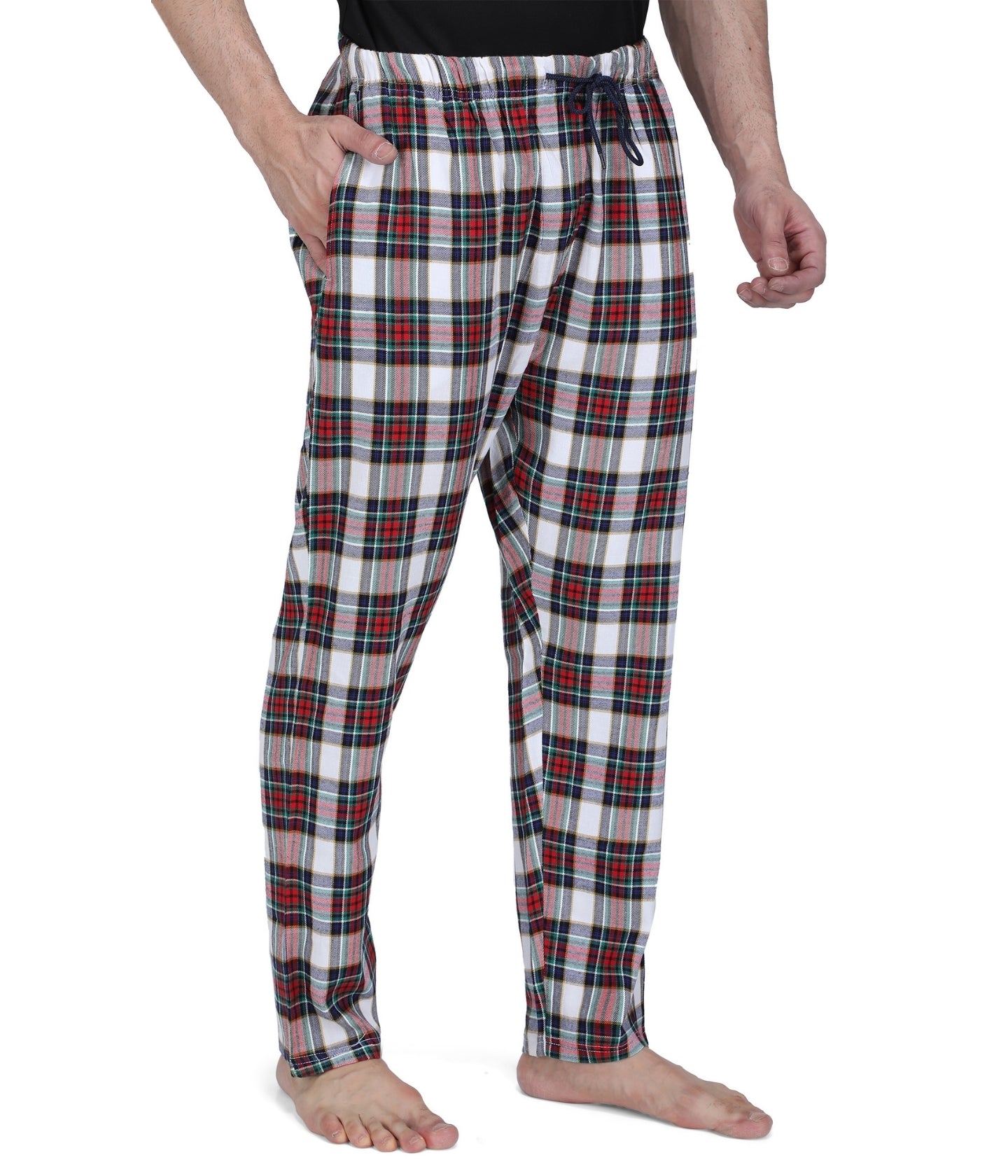 Semantic Men's Green & Red Checks Pyjamas - Semantic