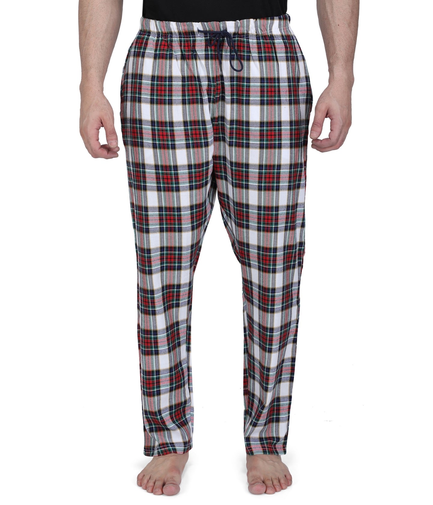 Semantic Men's Green & Red Checks Pyjamas - Semantic