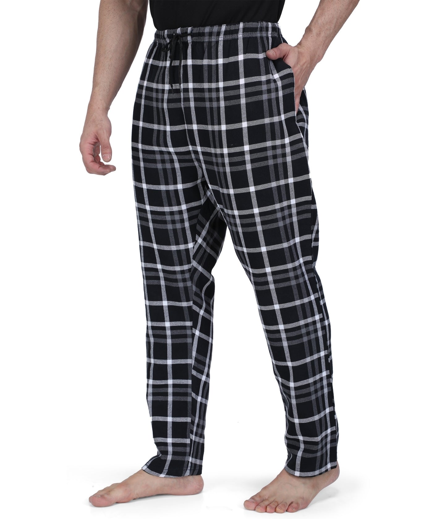Semantic Men's Black Checks Pyjamas - Semantic