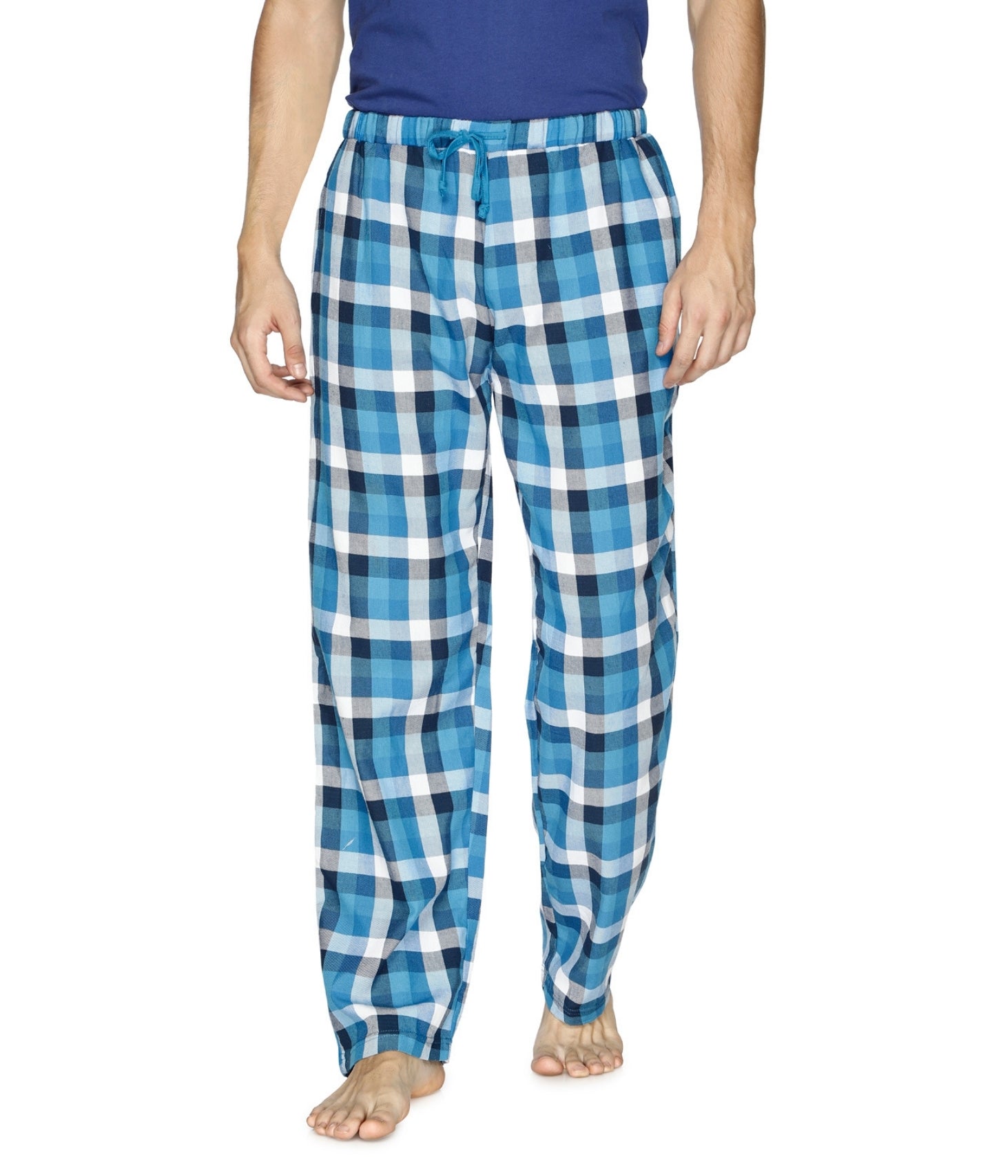 Semantic Mens Blue & White Checks Pyjamas - Semantic