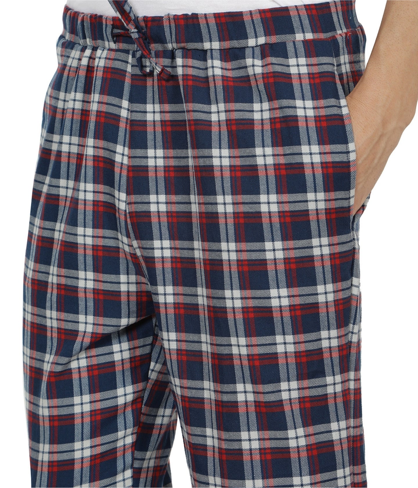 Semantic Men's Blue & Red Checks Pyjamas - Semantic