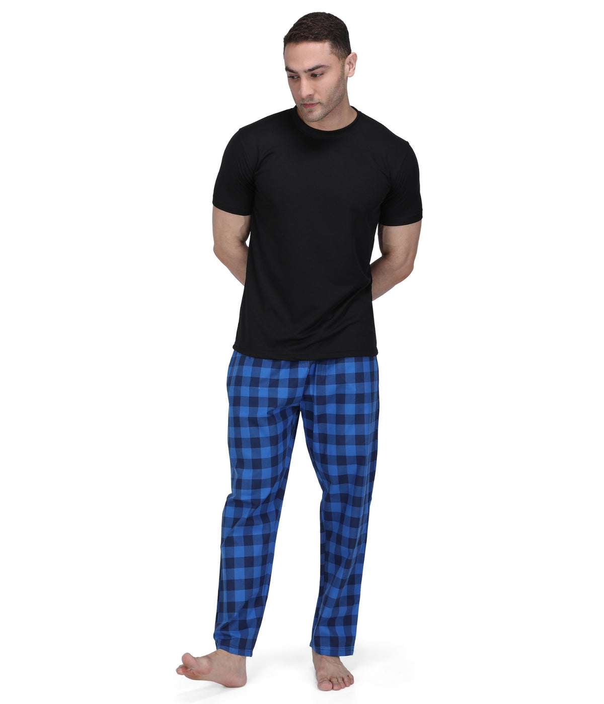 Semantic Mens Blue Checks Pyjamas